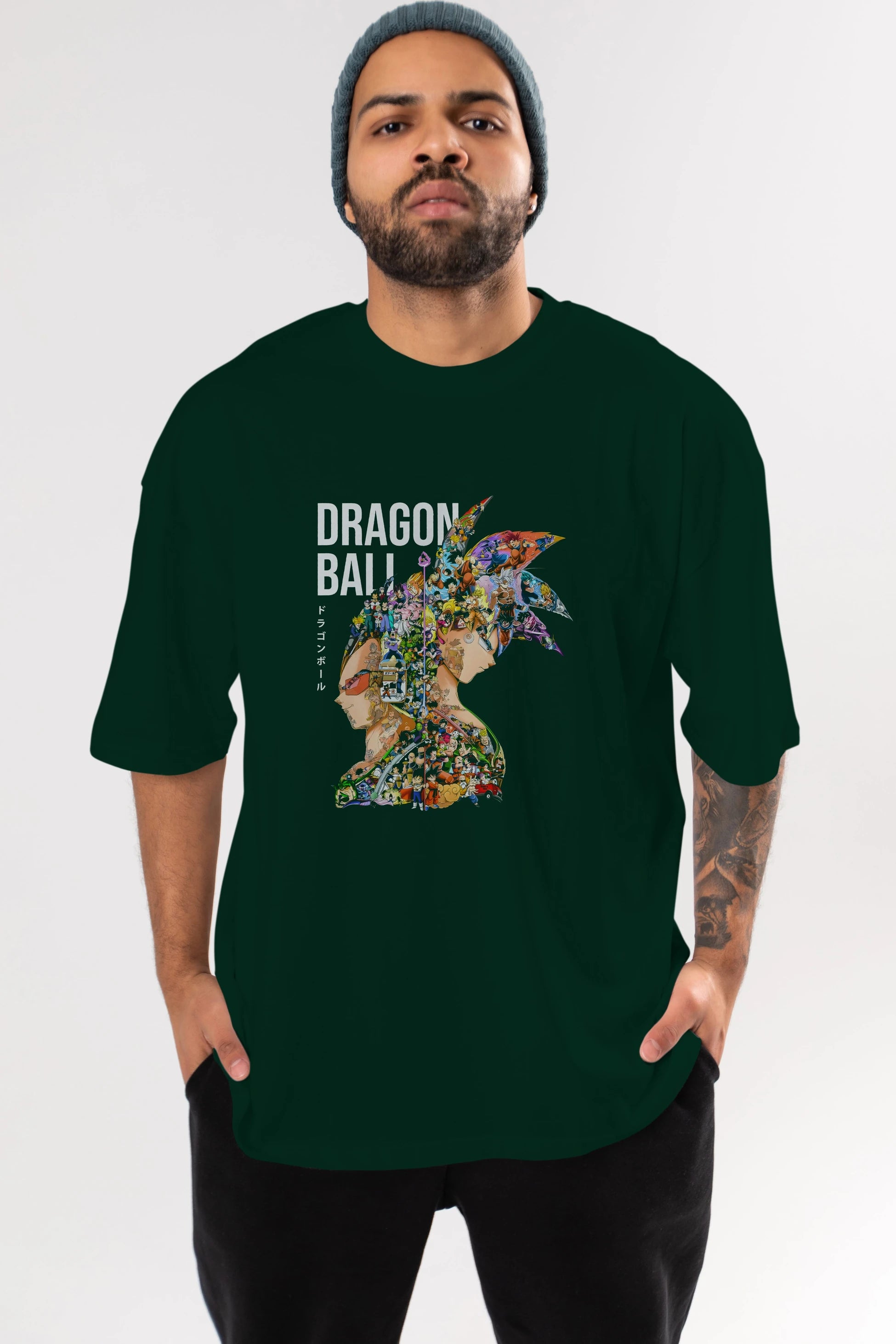 DRAGON BALL ART (5) Anime Ön Baskılı Oversize t-shirt %100 pamuk Erkek Kadın Unisex