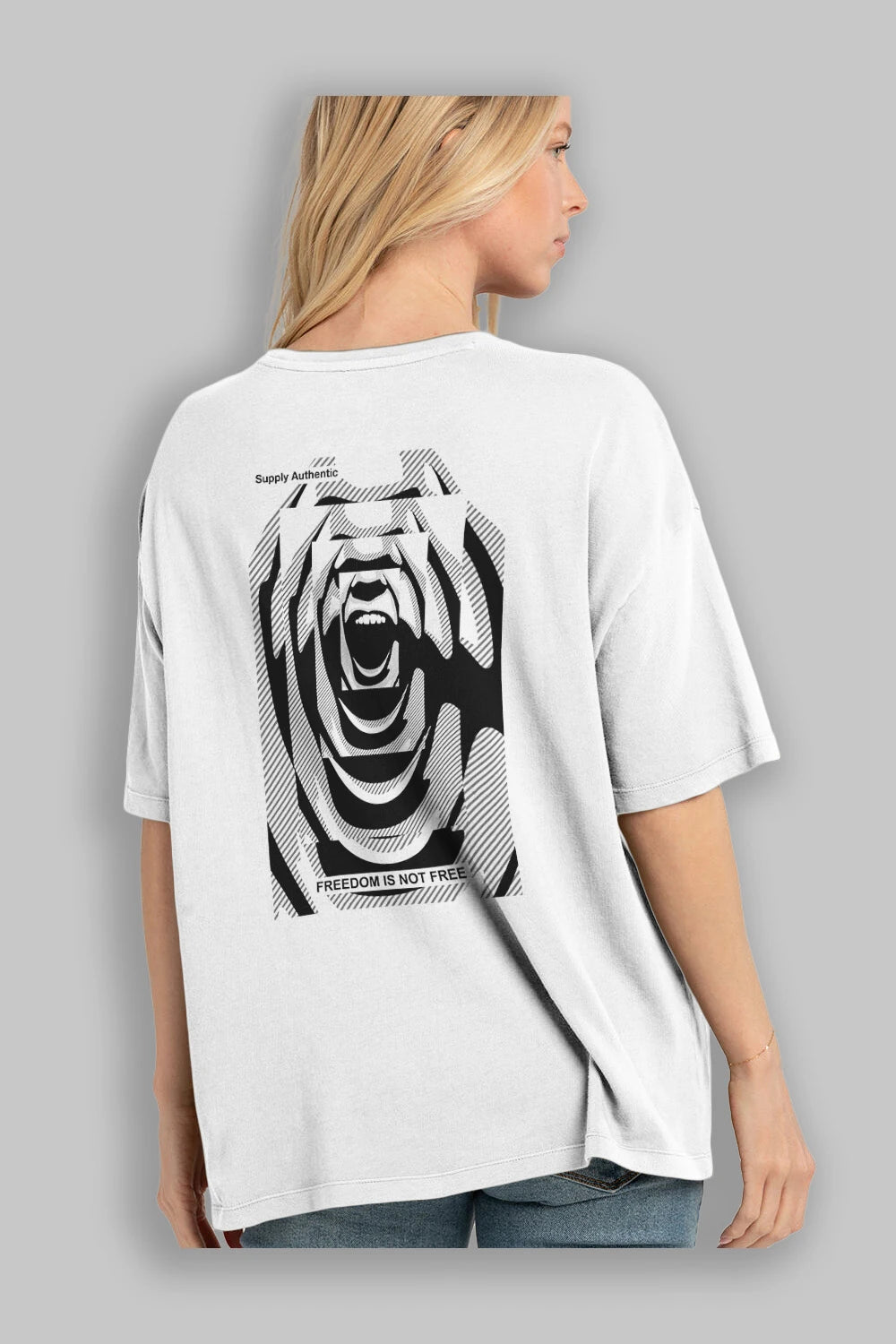 Freedom is Not Free 2 Arka Baskılı Oversize t-shirt Erkek Kadın Unisex