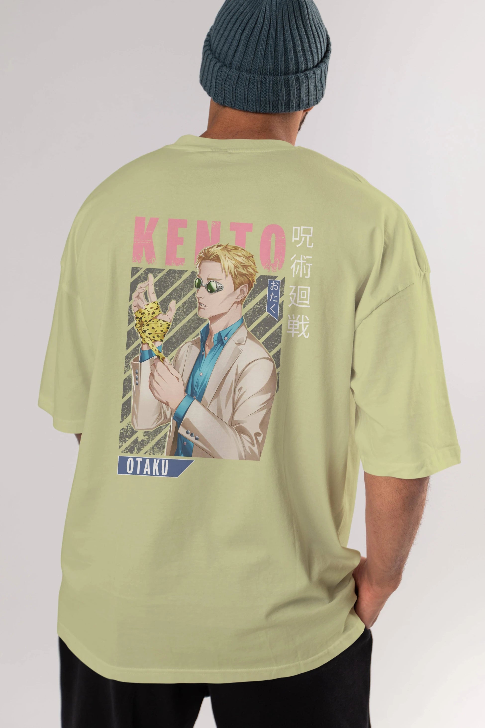 Kento Nanami Anime Arka Baskılı Oversize t-shirt Erkek Kadın Unisex