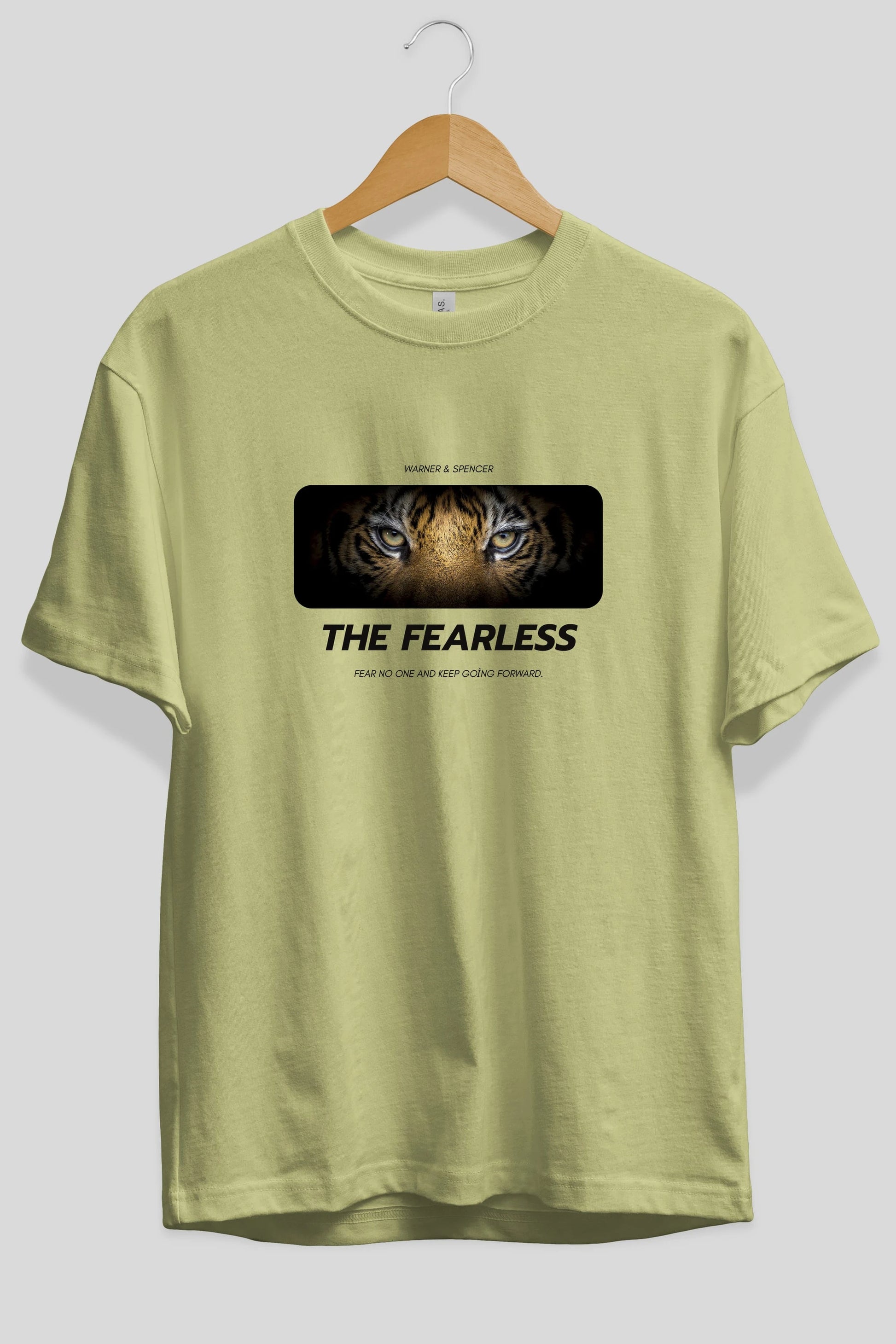 The Fearless Yazılı Ön Baskılı Oversize t-shirt Erkek Kadın Unisex