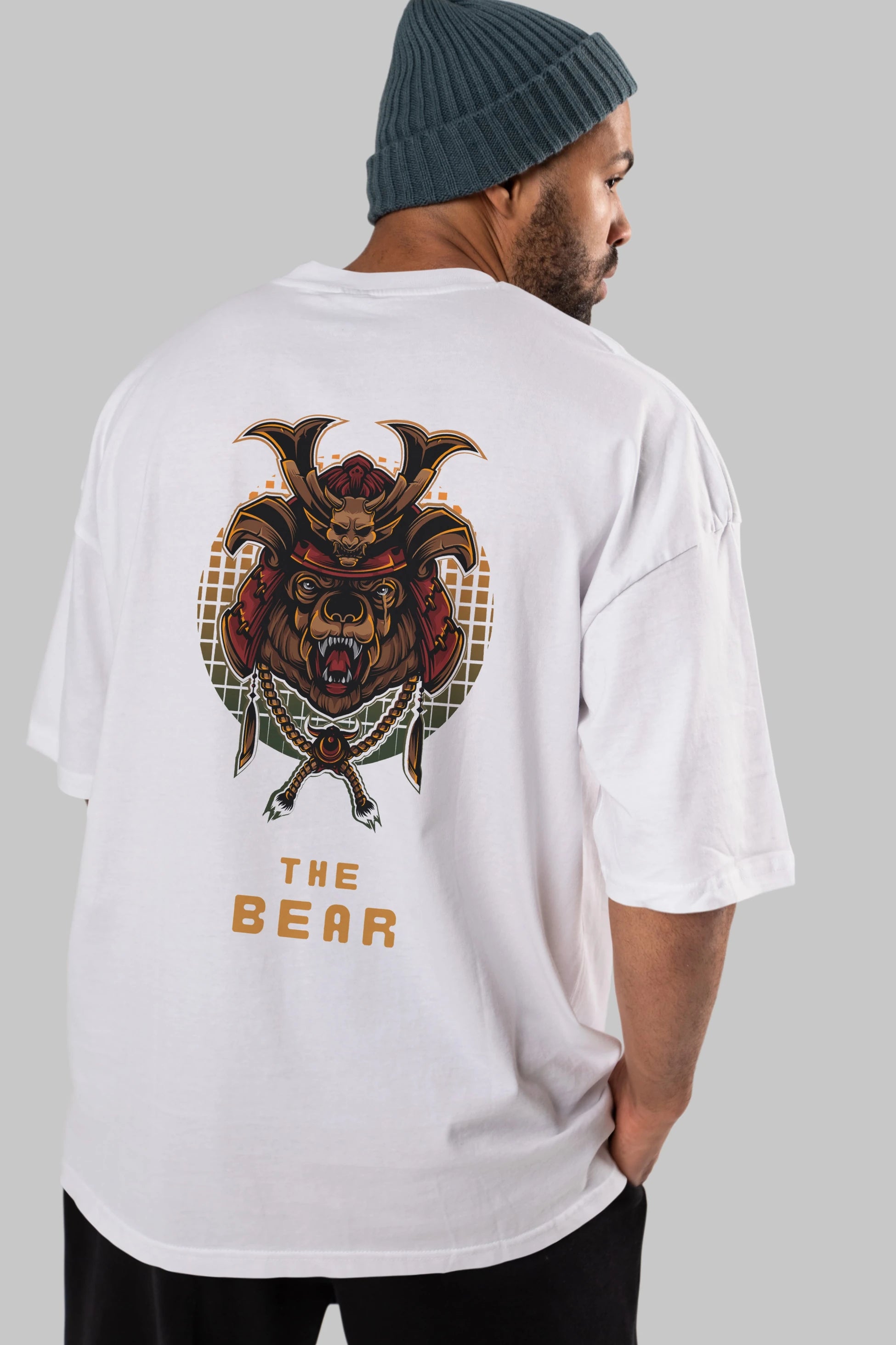 The Bear 2 Arka Baskılı Oversize t-shirt Erkek Kadın Unisex %100 Pamuk