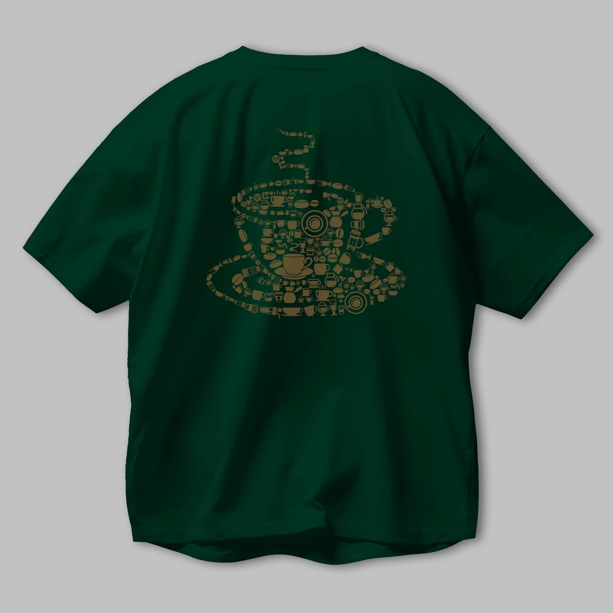 Coffee Arka Baskılı Oversize t-shirt %100 pamuk Erkek Kadın Unisex