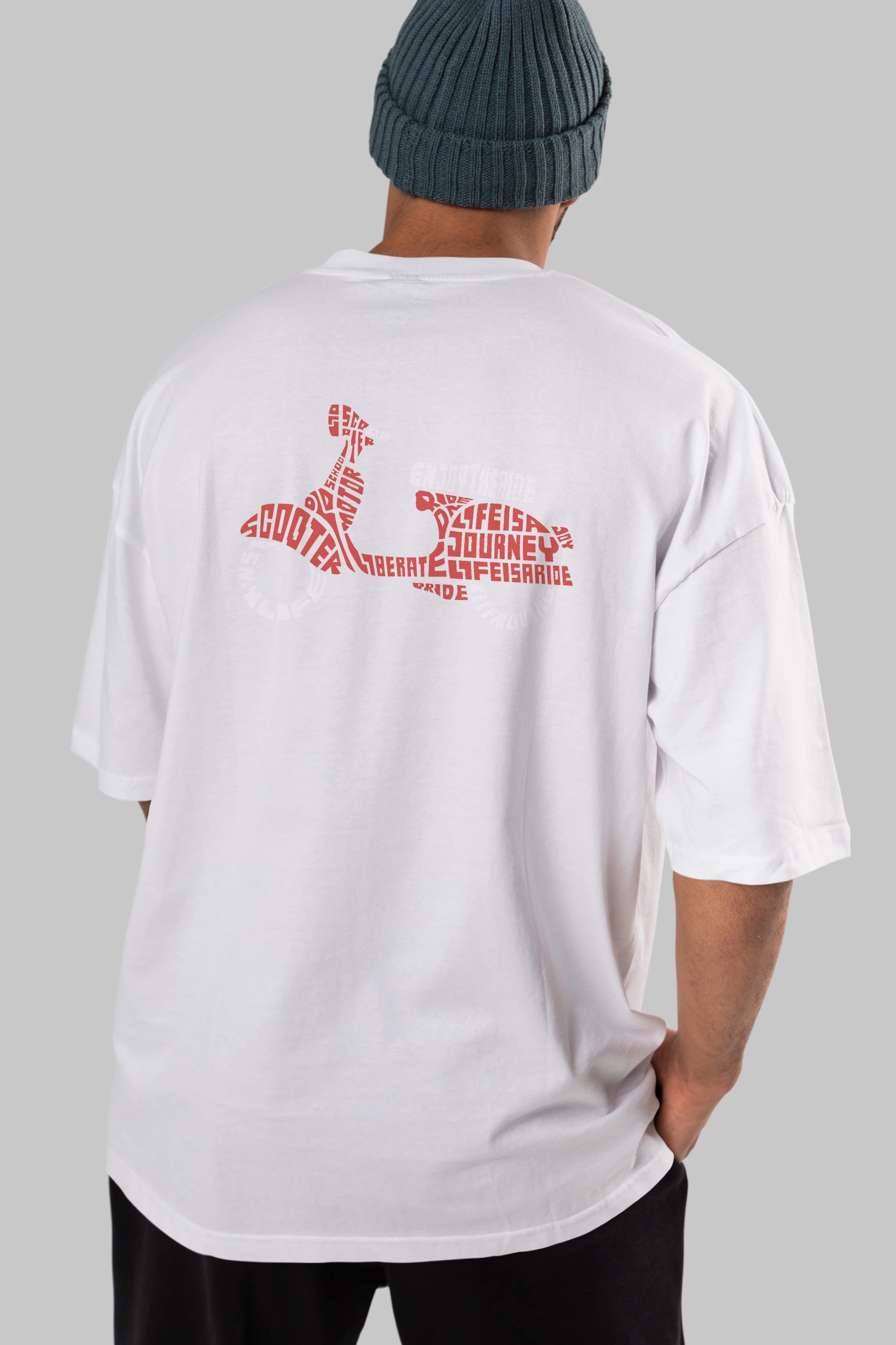 Enjoy The Ride Arka Baskılı Oversize t-shirt %100 pamuk Erkek Kadın Unisex