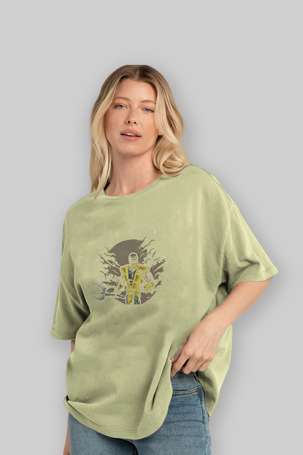 SCORPION Ön Baskılı Oversize t-shirt Erkek Kadın Unisex %100 Pamuk tişort