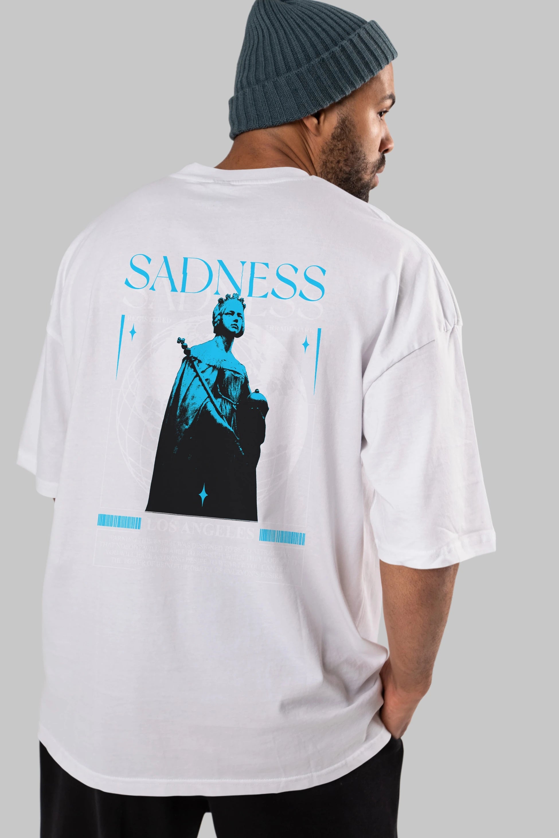 Sadness Los Angeles Arka Baskılı Oversize t-shirt Erkek Kadın Unisex