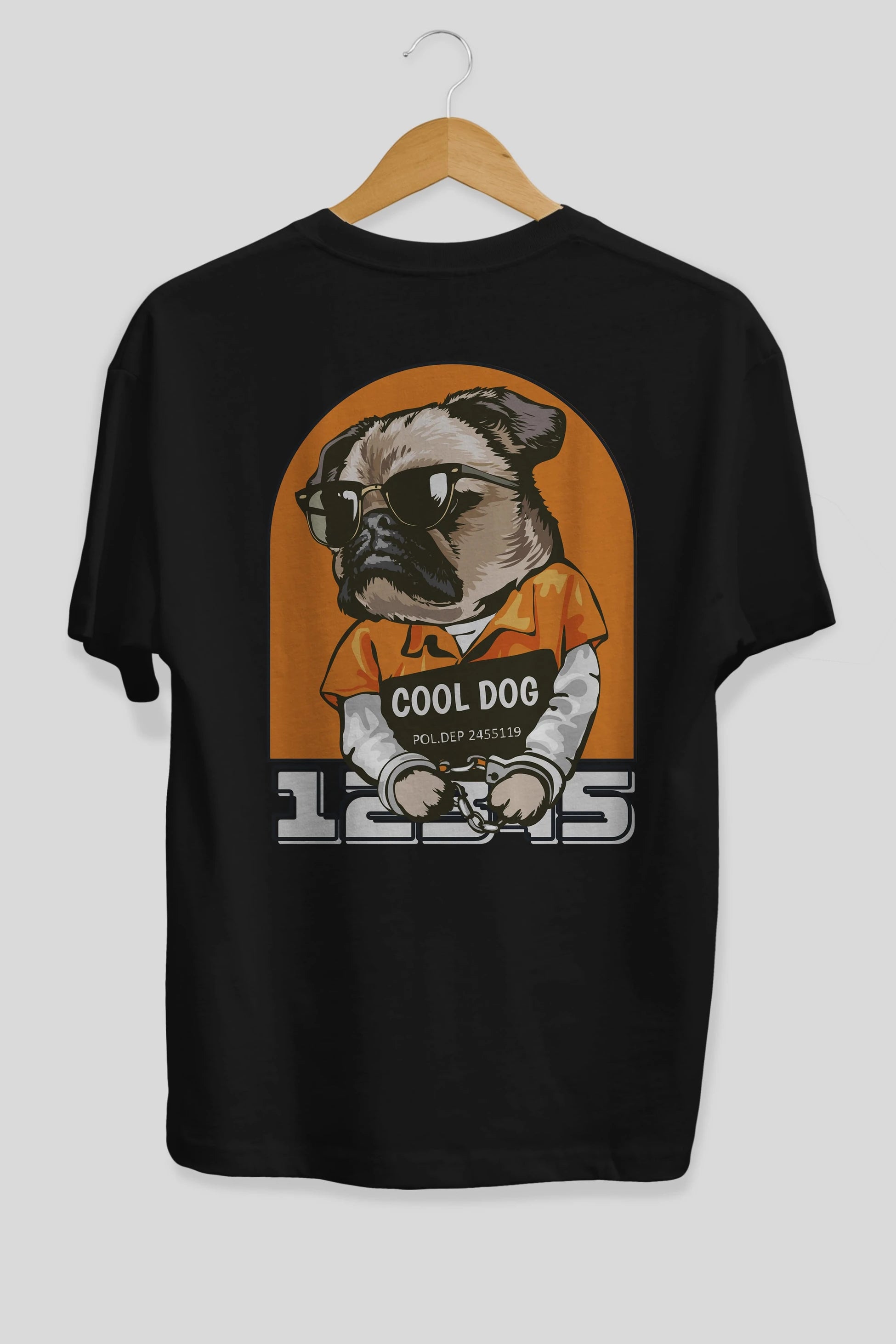 Cool Dog Arka Baskılı Oversize t-shirt Erkek Kadın Unisex