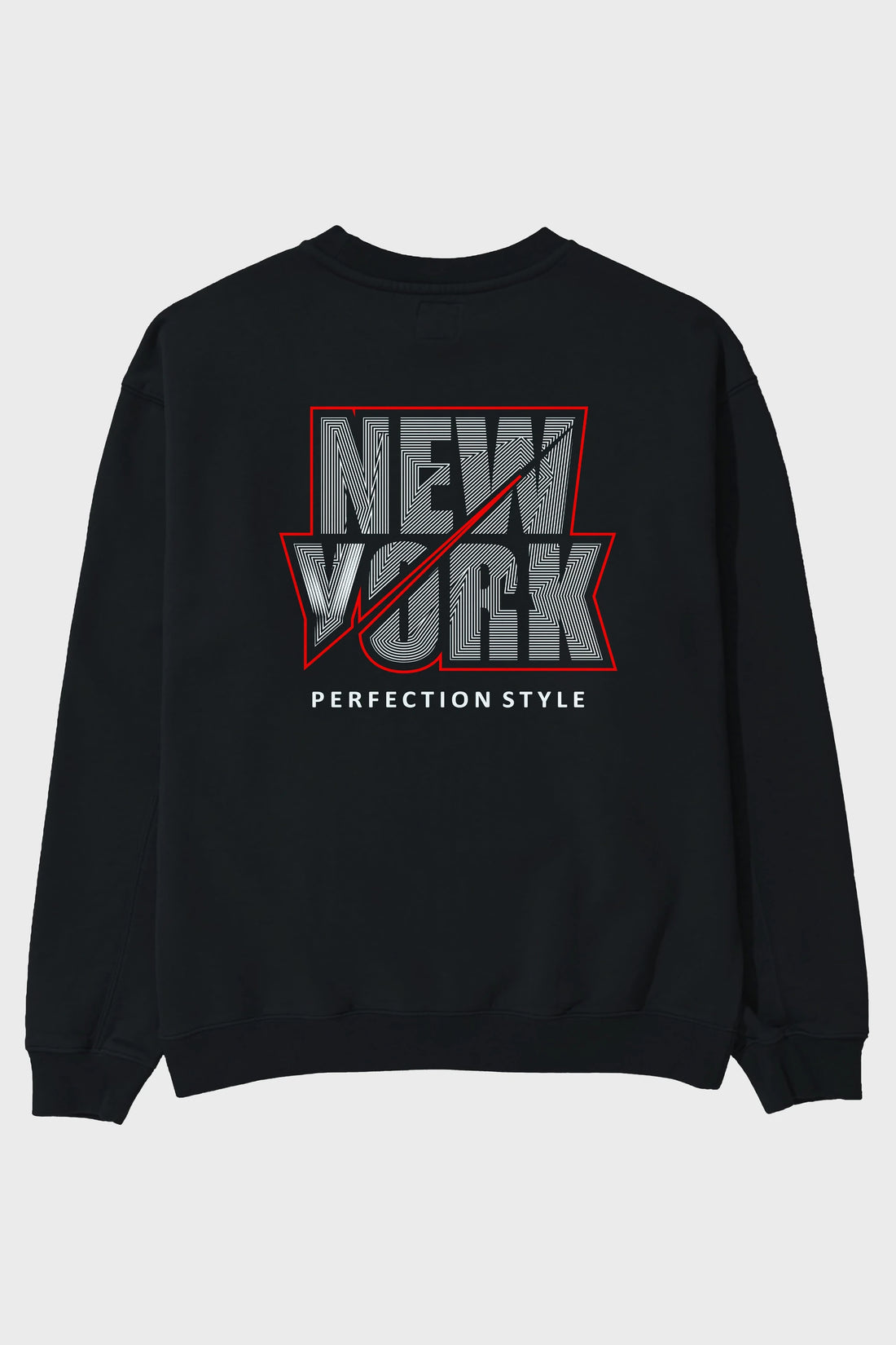 New York Perfection Style Arka Baskılı Oversize Sweatshirt Erkek Kadın Unisex