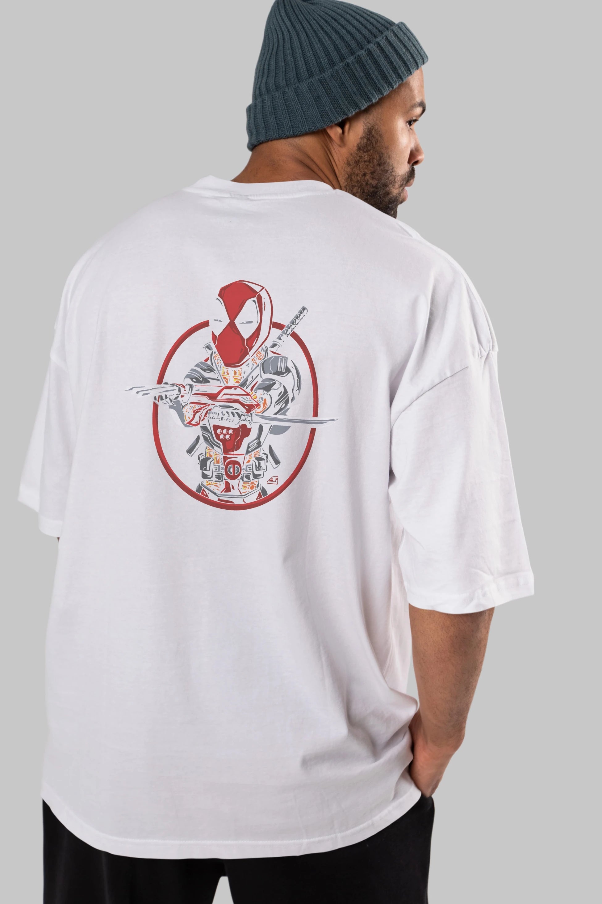 Deadpool (5) Arka Baskılı Oversize t-shirt Erkek Kadın Unisex %100 Pamuk Bisiklet Yaka tişort