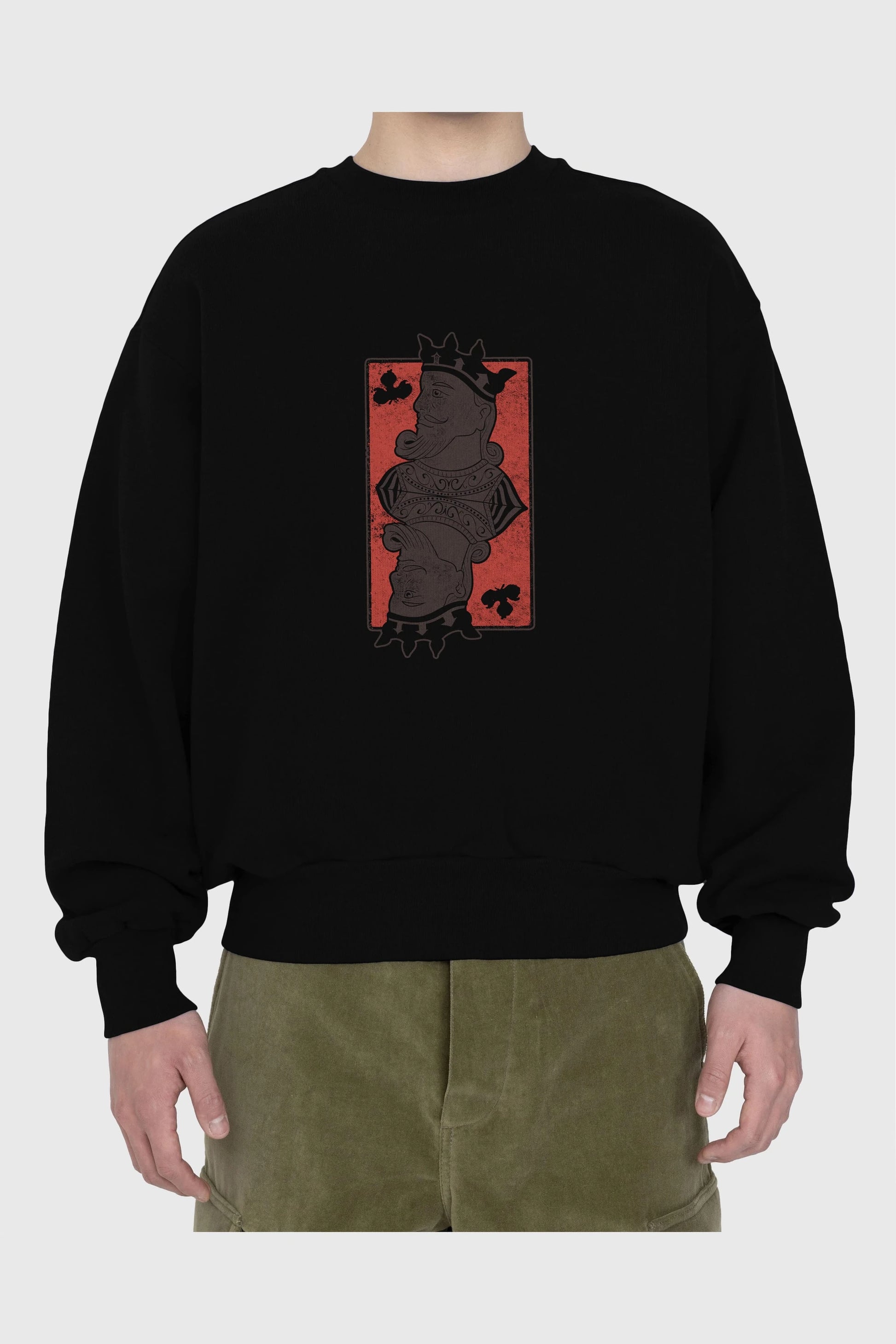 King Streetwear Ön Baskılı Oversize Sweatshirt Erkek Kadın Unisex
