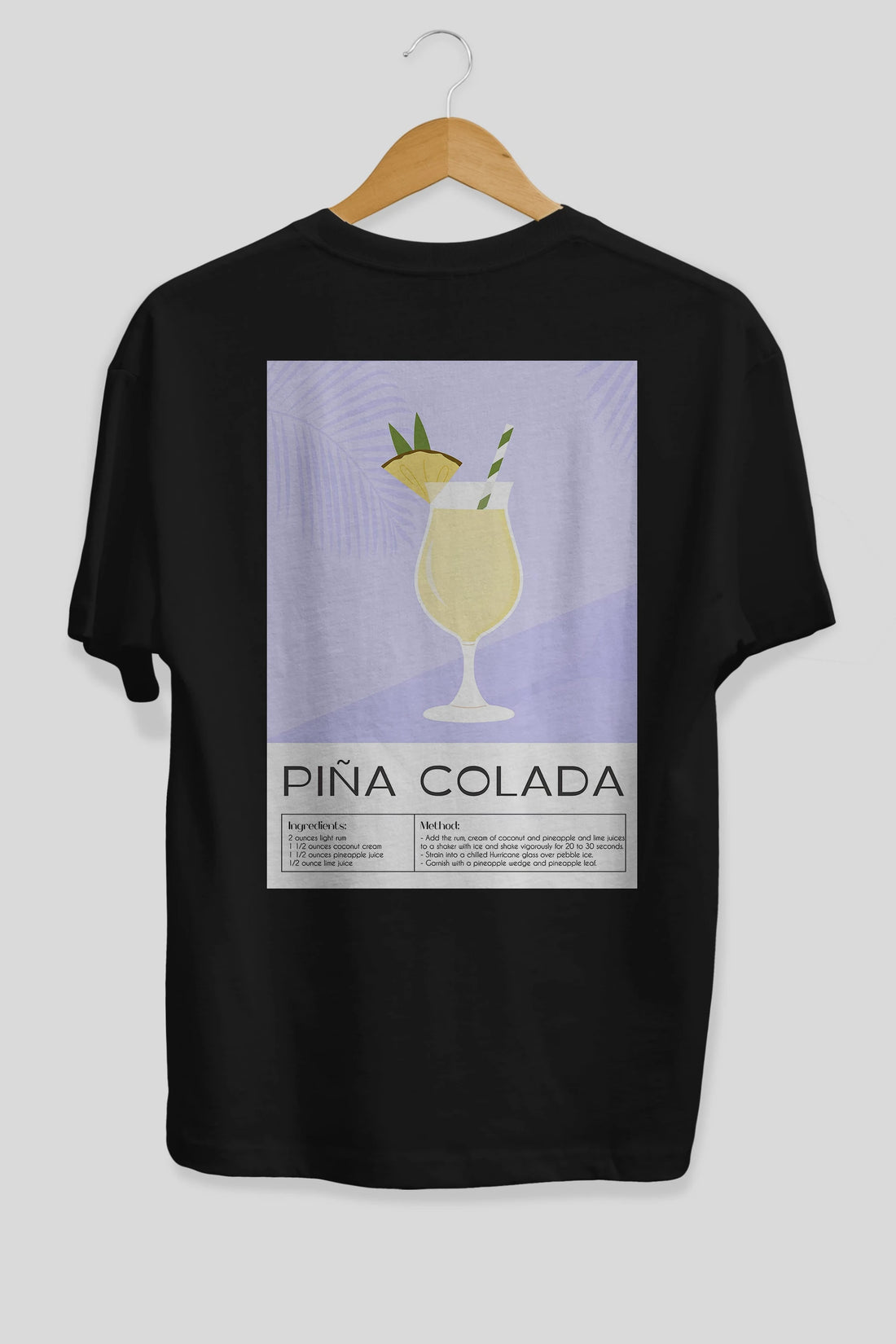 PIna Colada 6 Arka Baskılı Oversize t-shirt Erkek Kadın Unisex %100 Pamuk Bisiklet Yaka tişort