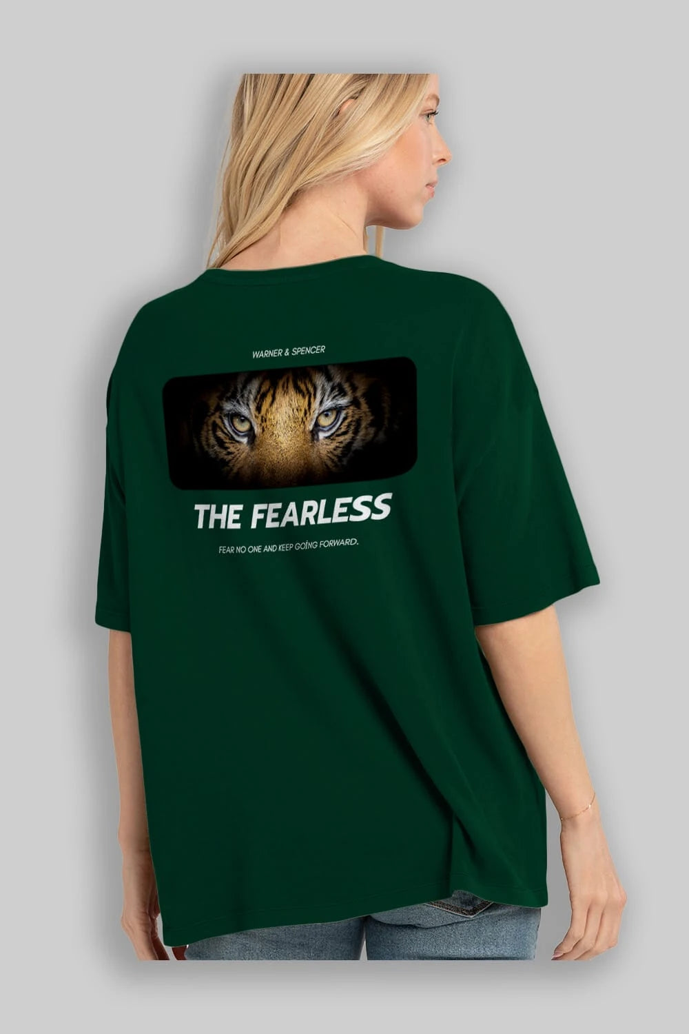 The Fearless Yazılı Arka Baskılı Oversize t-shirt Erkek Kadın Unisex