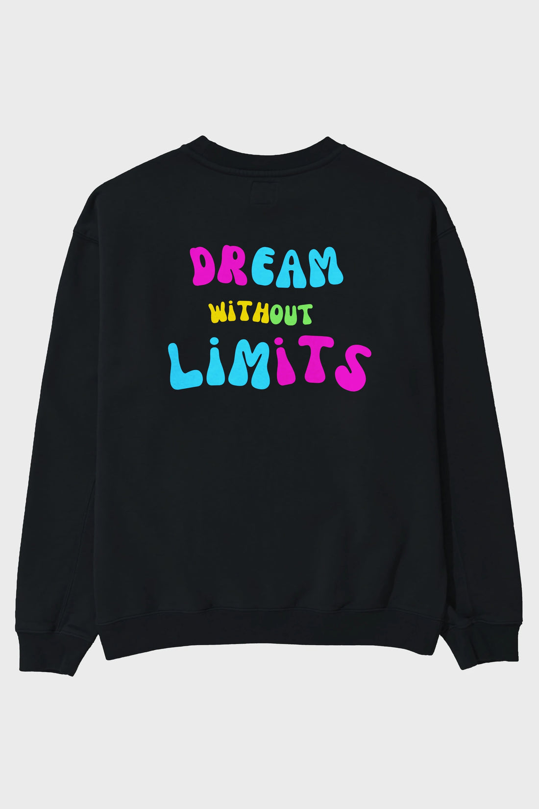 Dream Without Limits Yazılı Arka Baskılı Oversize Sweatshirt Erkek Kadın Unisex