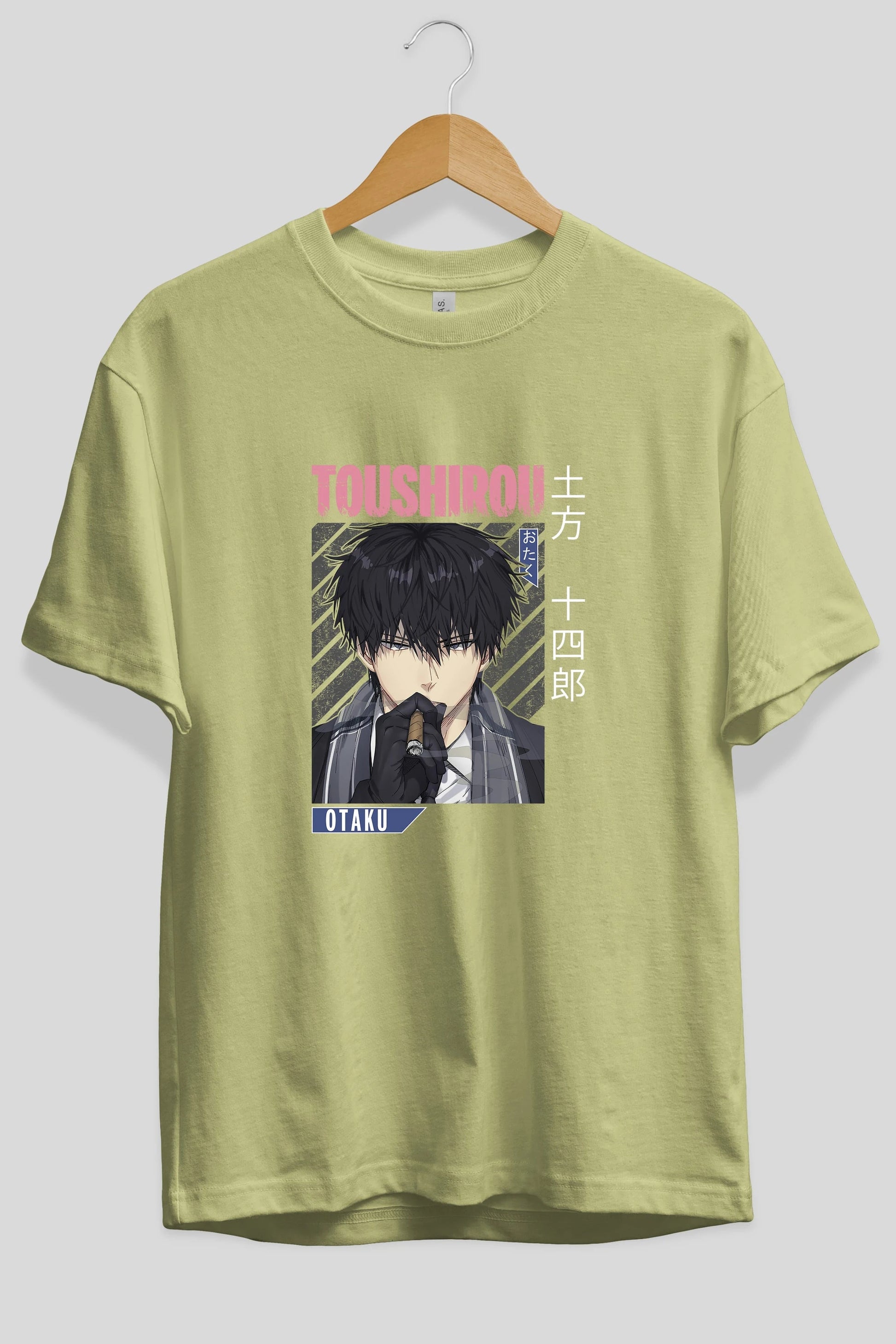 Toushirou Hijikata 2 Anime Ön Baskılı Oversize t-shirt %100 pamuk Erkek Kadın Unisex
