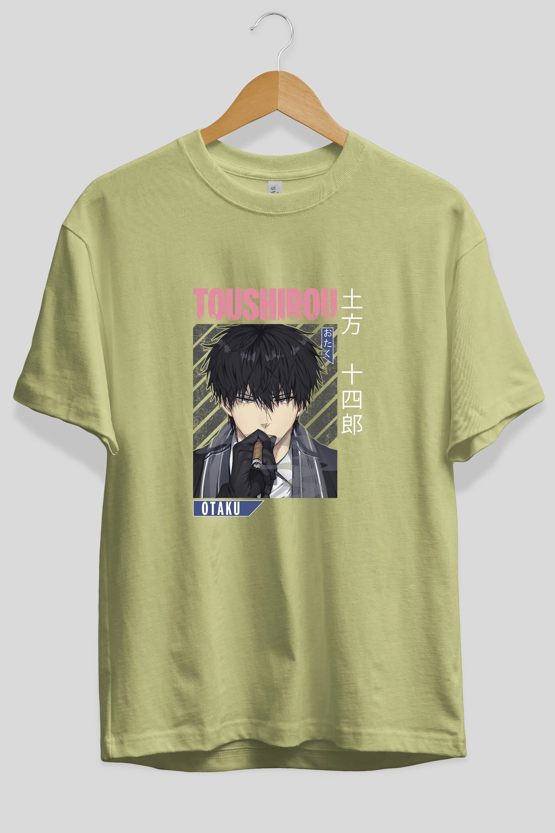 Toushirou Hijikata 2 Anime Ön Baskılı Oversize t-shirt %100 pamuk Erkek Kadın Unisex