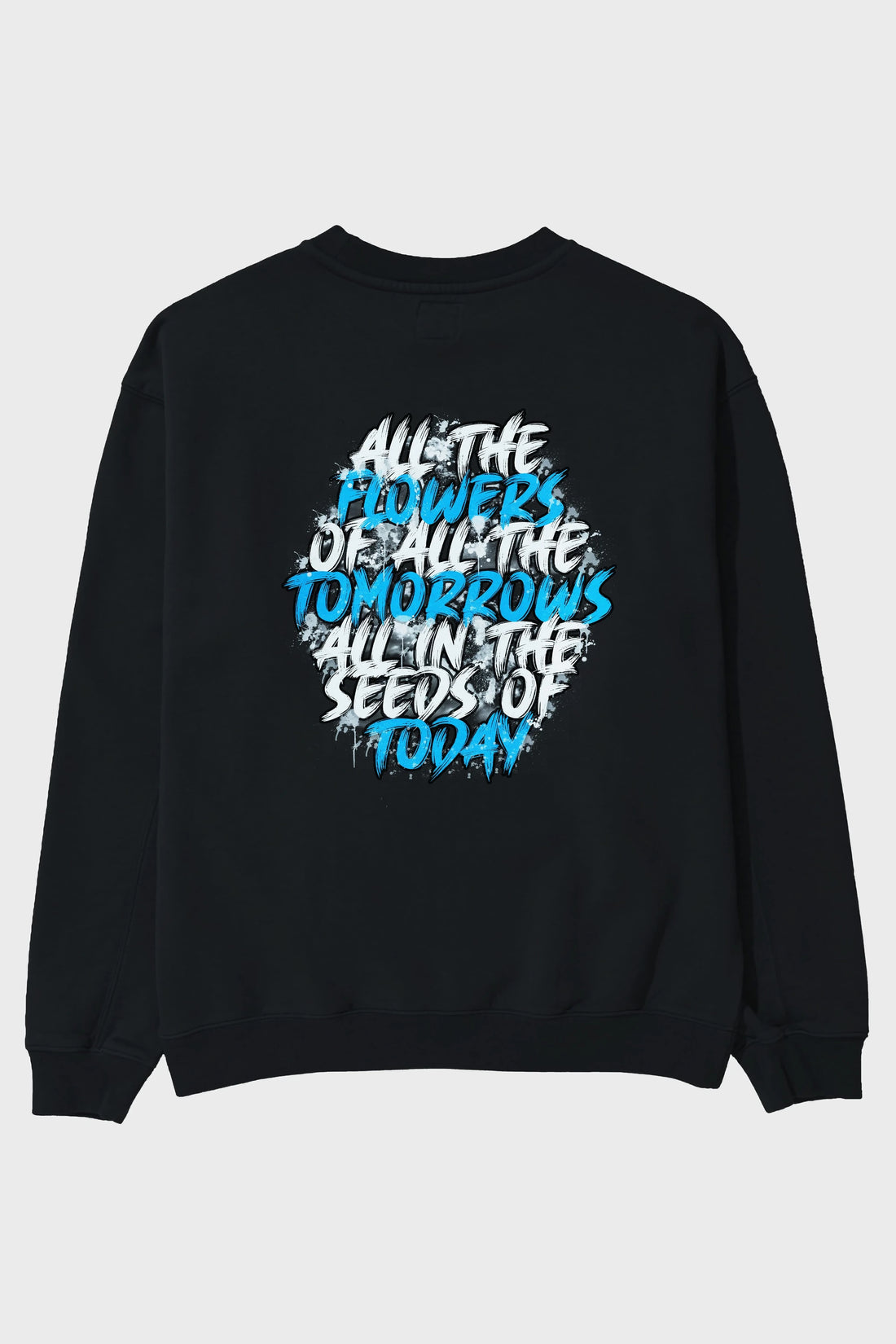 All The Flowers Arka Baskılı Oversize Sweatshirt Erkek Kadın Unisex