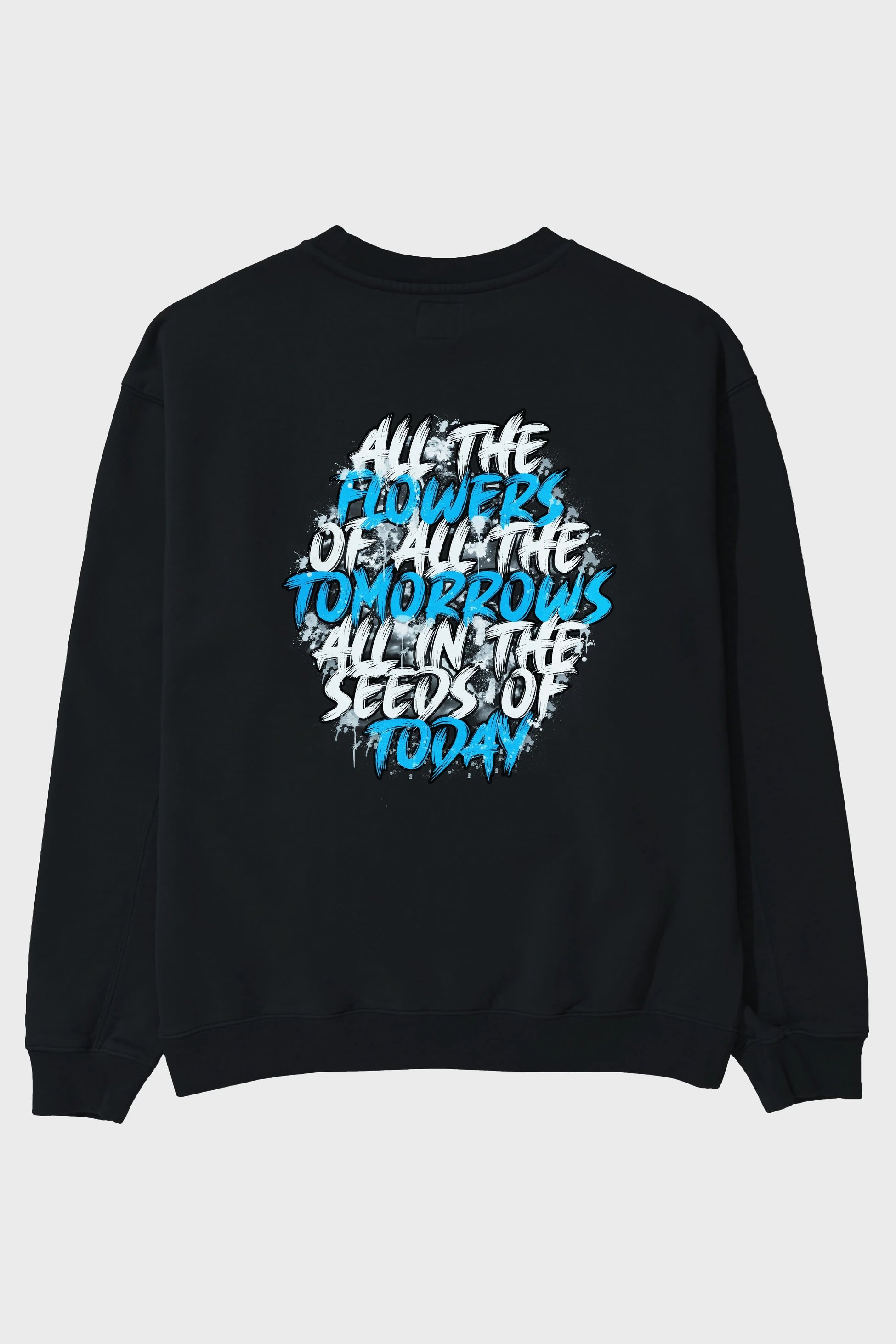 All The Flowers Arka Baskılı Oversize Sweatshirt Erkek Kadın Unisex