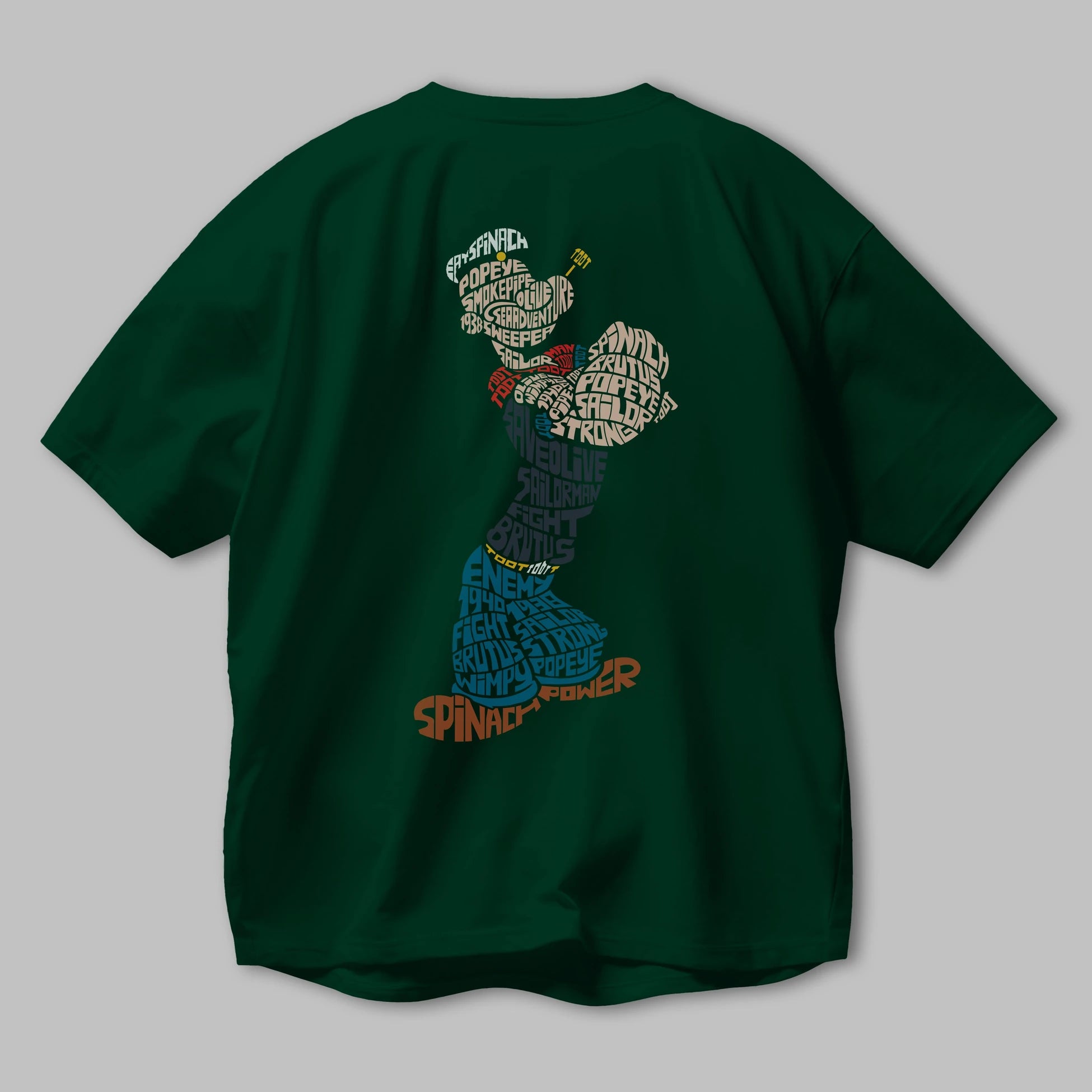 Sailorman Arka Baskılı Oversize t-shirt %100 pamuk Erkek Kadın Unisex