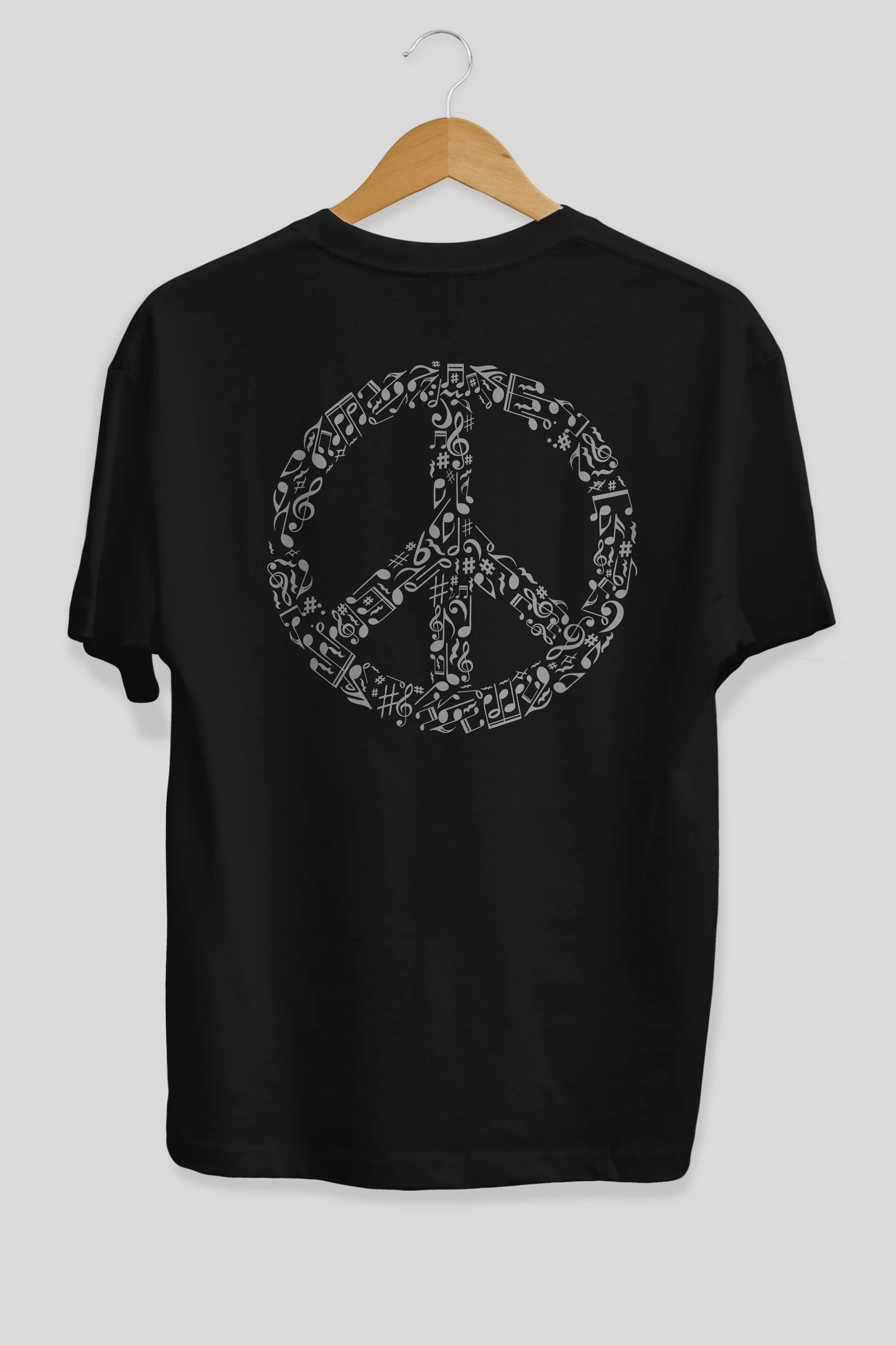 Rhyme In Peace Arka Baskılı Oversize t-shirt %100 pamuk Erkek Kadın Unisex
