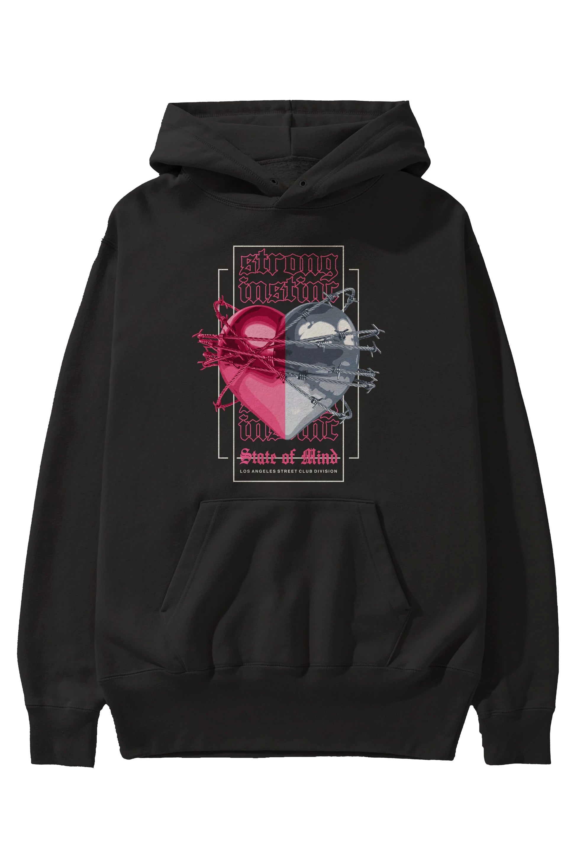 State of Mind Ön Baskılı Hoodie Oversize Kapüşonlu Sweatshirt Erkek Kadın Unisex