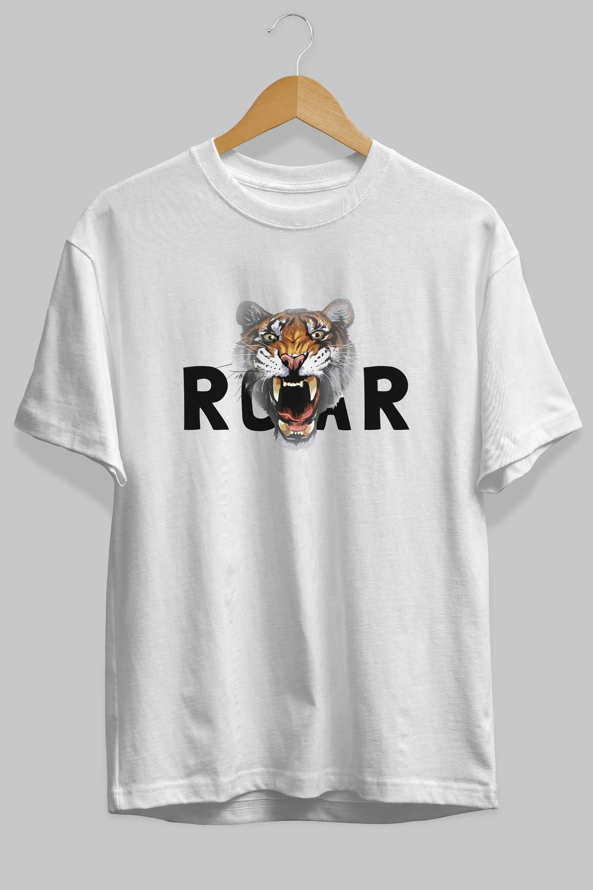 Teddy Bear Roar Ön Baskılı Oversize t-shirt Erkek Kadın Unisex %100 Pamuk
