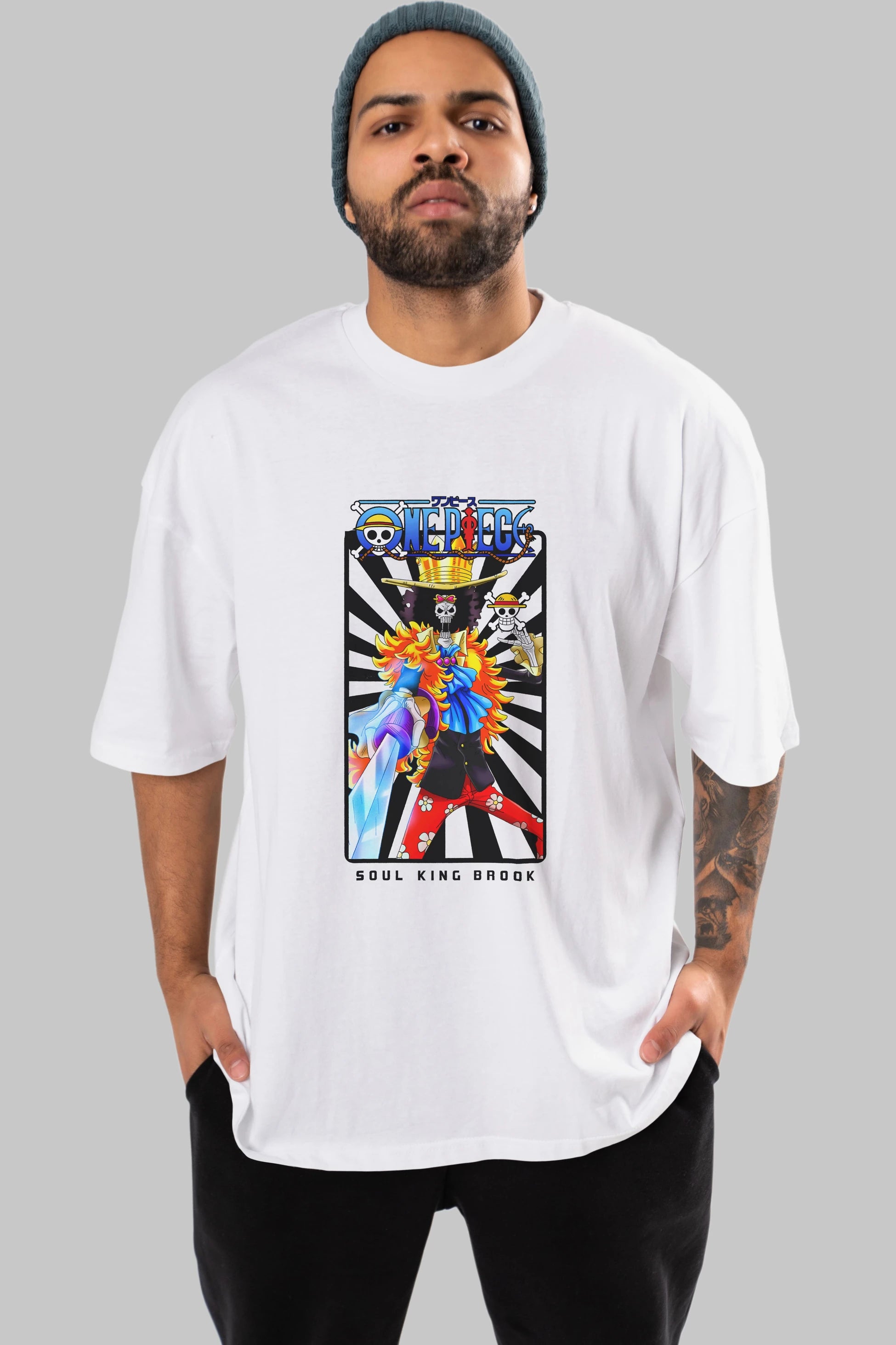 Brook Anime Ön Baskılı Oversize t-shirt Erkek Kadın Unisex