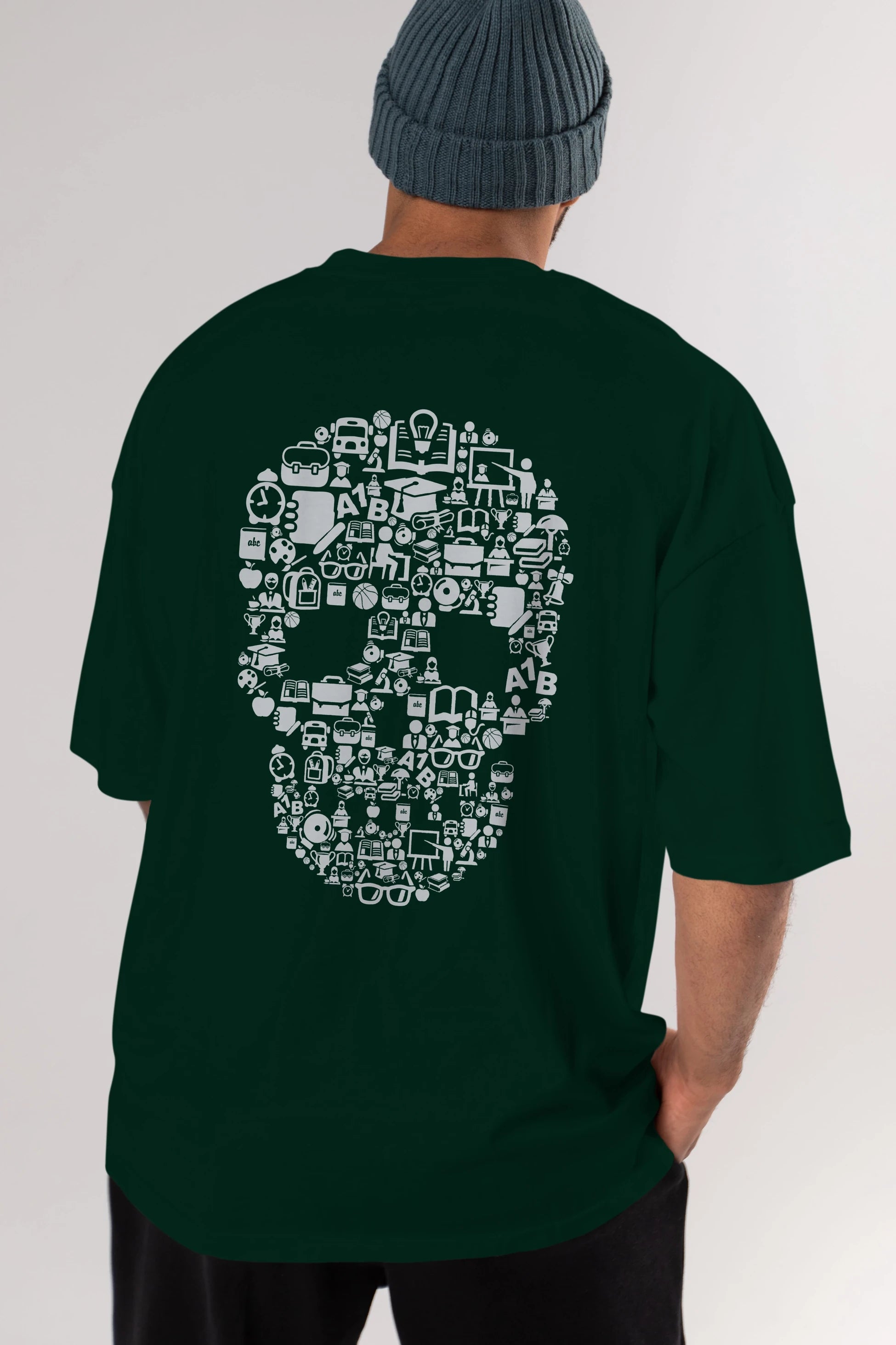Dead  School Arka Baskılı Oversize t-shirt %100 pamuk Erkek Kadın Unisex