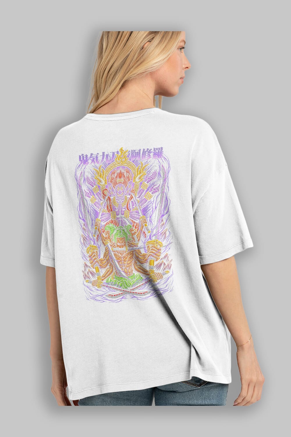 RORONOA ZORO 2 Anime Arka Baskılı Oversize t-shirt Erkek Kadın Unisex