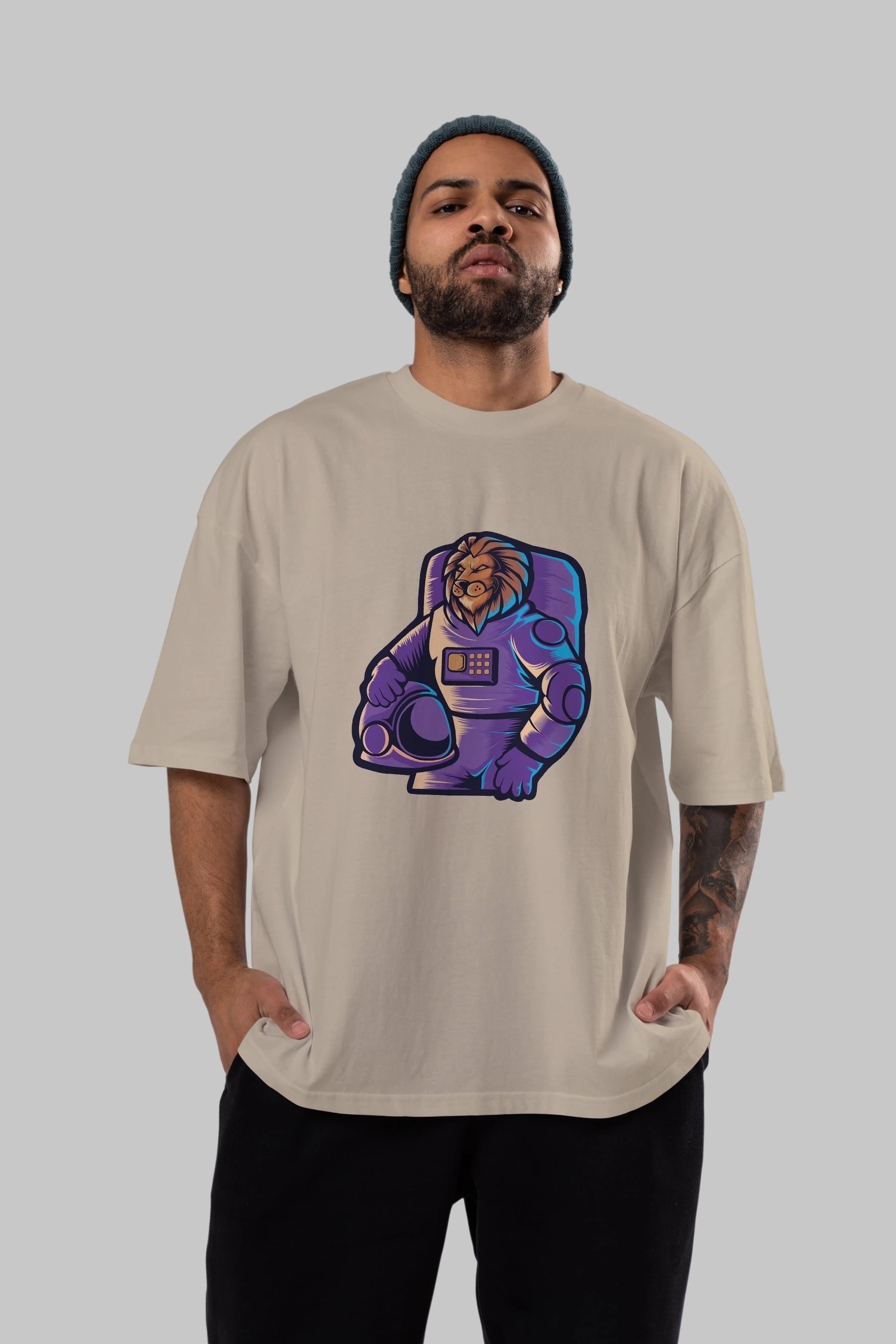Astroking Ön Baskılı Oversize t-shirt Erkek Kadın Unisex