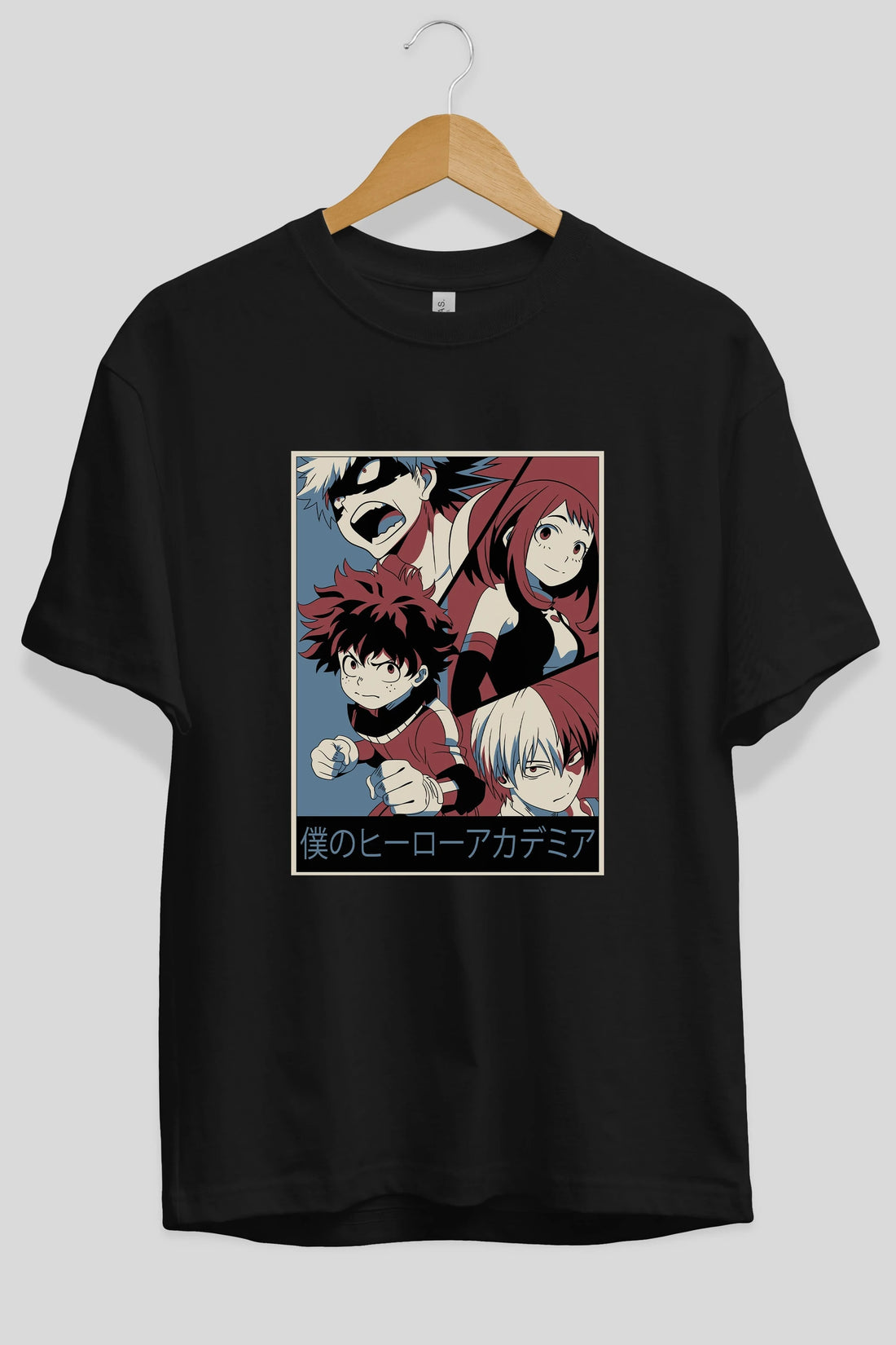 BokuNoHero Anime Ön Baskılı Oversize t-shirt %100 pamuk Erkek Kadın Unisex