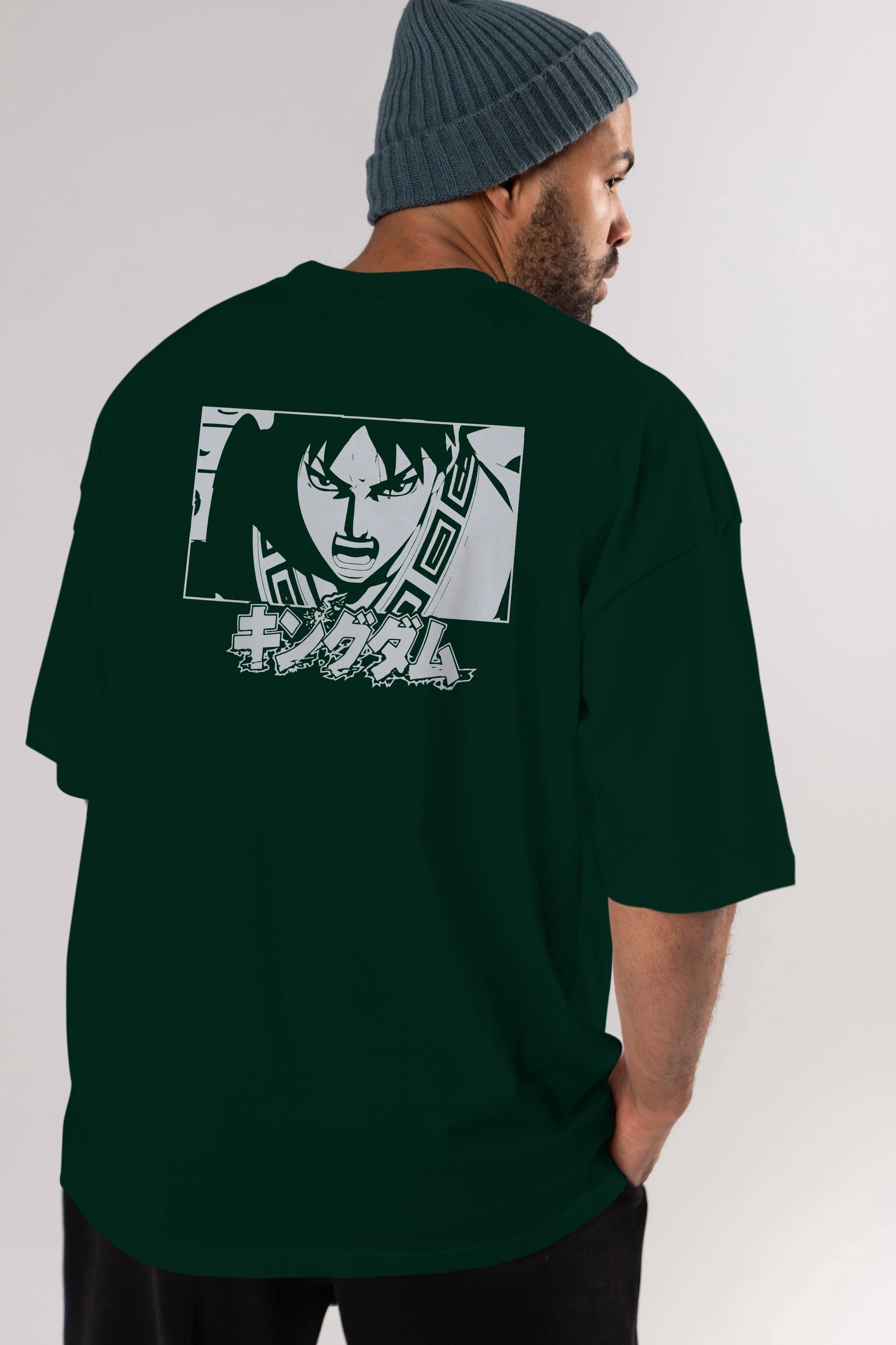 Xin 1 Anime Arka Baskılı Oversize t-shirt Erkek Kadın Unisex