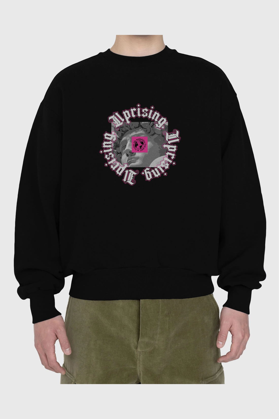 Uprising Ön Baskılı Oversize Sweatshirt Erkek Kadın Unisex