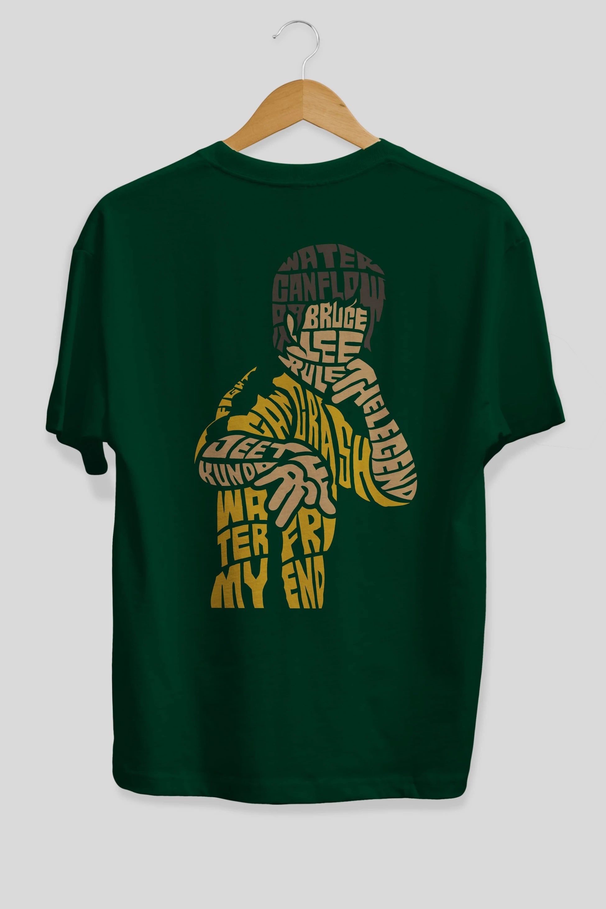 Bruce Lee Arka Baskılı Oversize t-shirt %100 pamuk Erkek Kadın Unisex