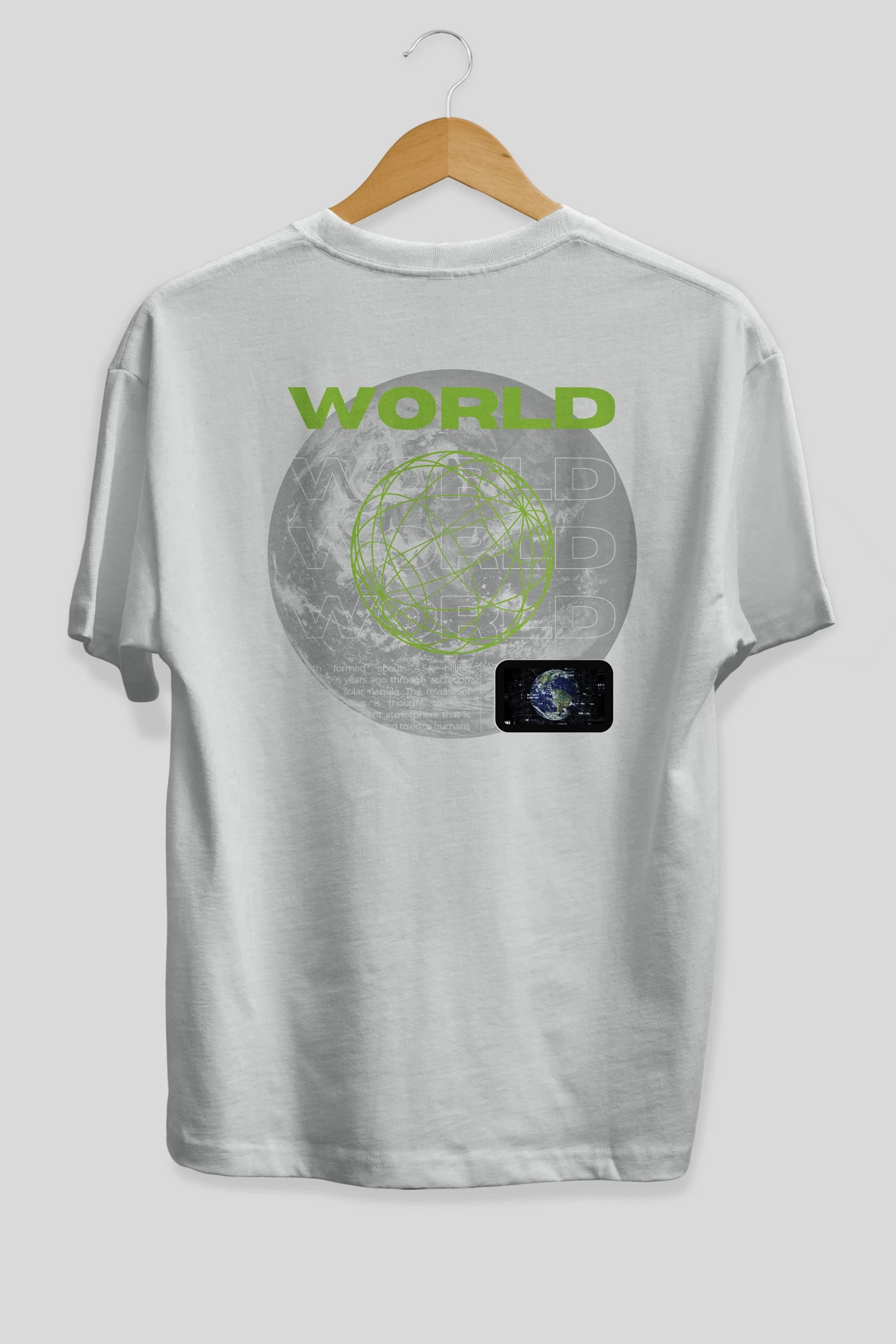 World Streetwear Arka Baskılı Oversize t-shirt Erkek Kadın Unisex