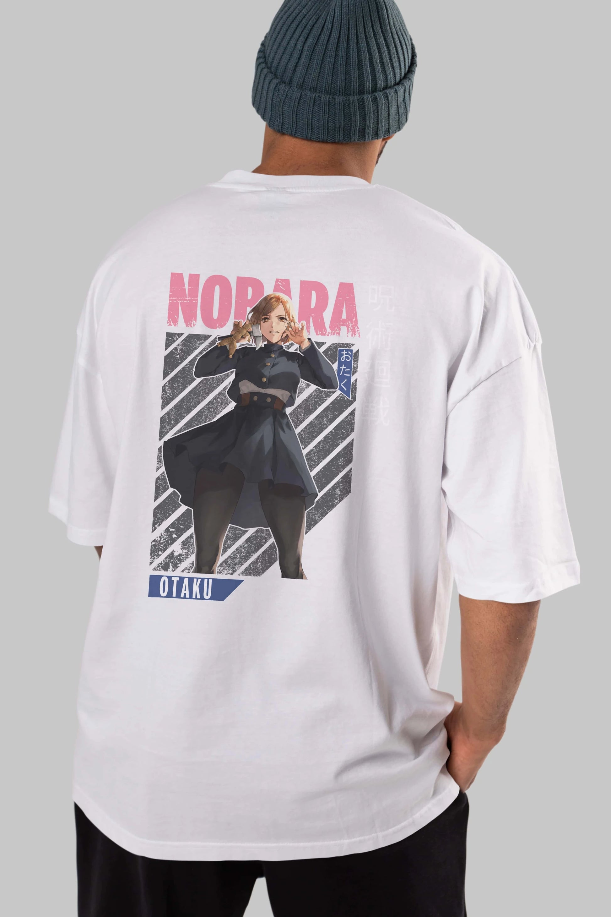 Nobara Kugisaki 4 Anime Arka Baskılı Oversize t-shirt Erkek Kadın Unisex