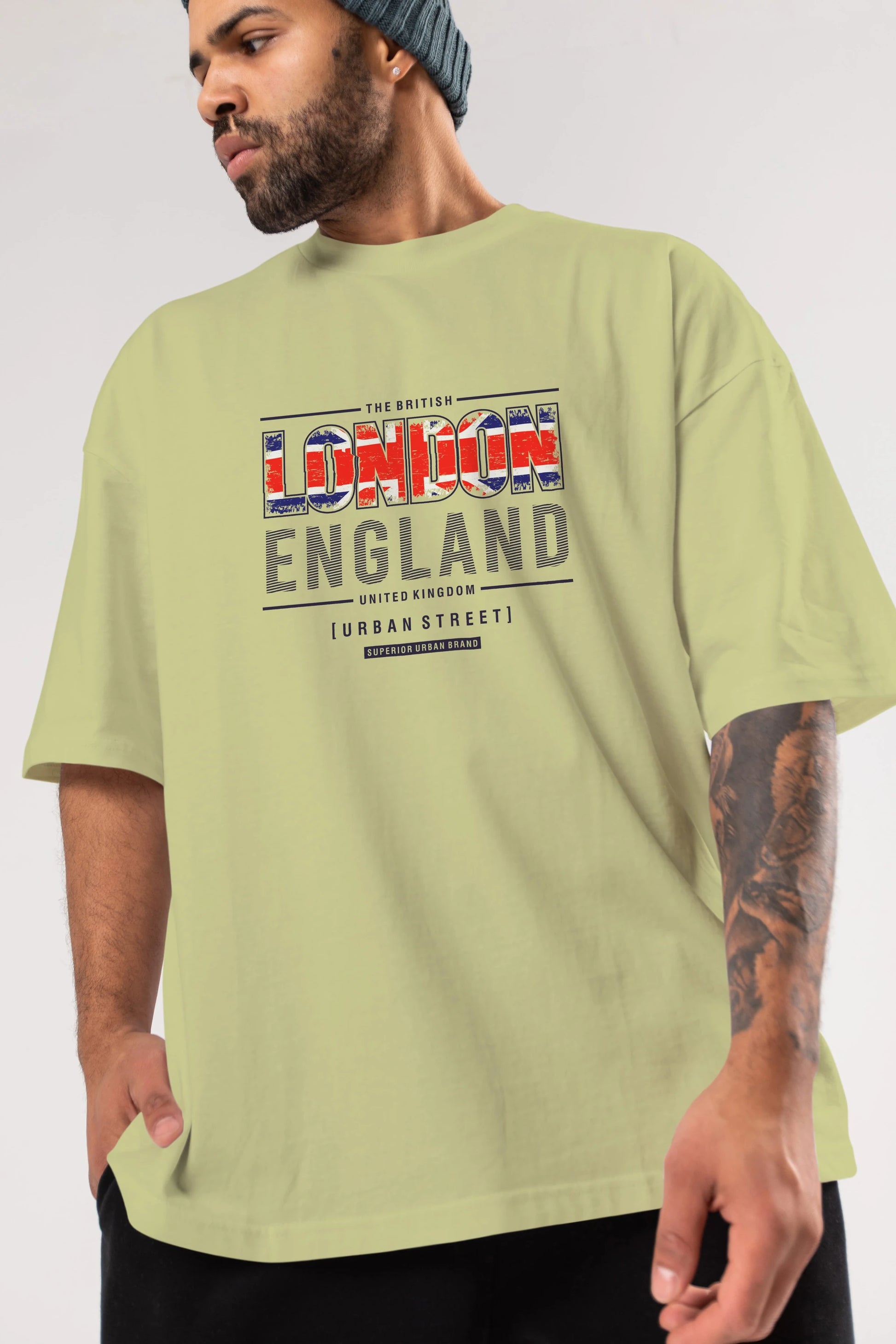 London England Ön Baskılı Oversize t-shirt Erkek Kadın Unisex