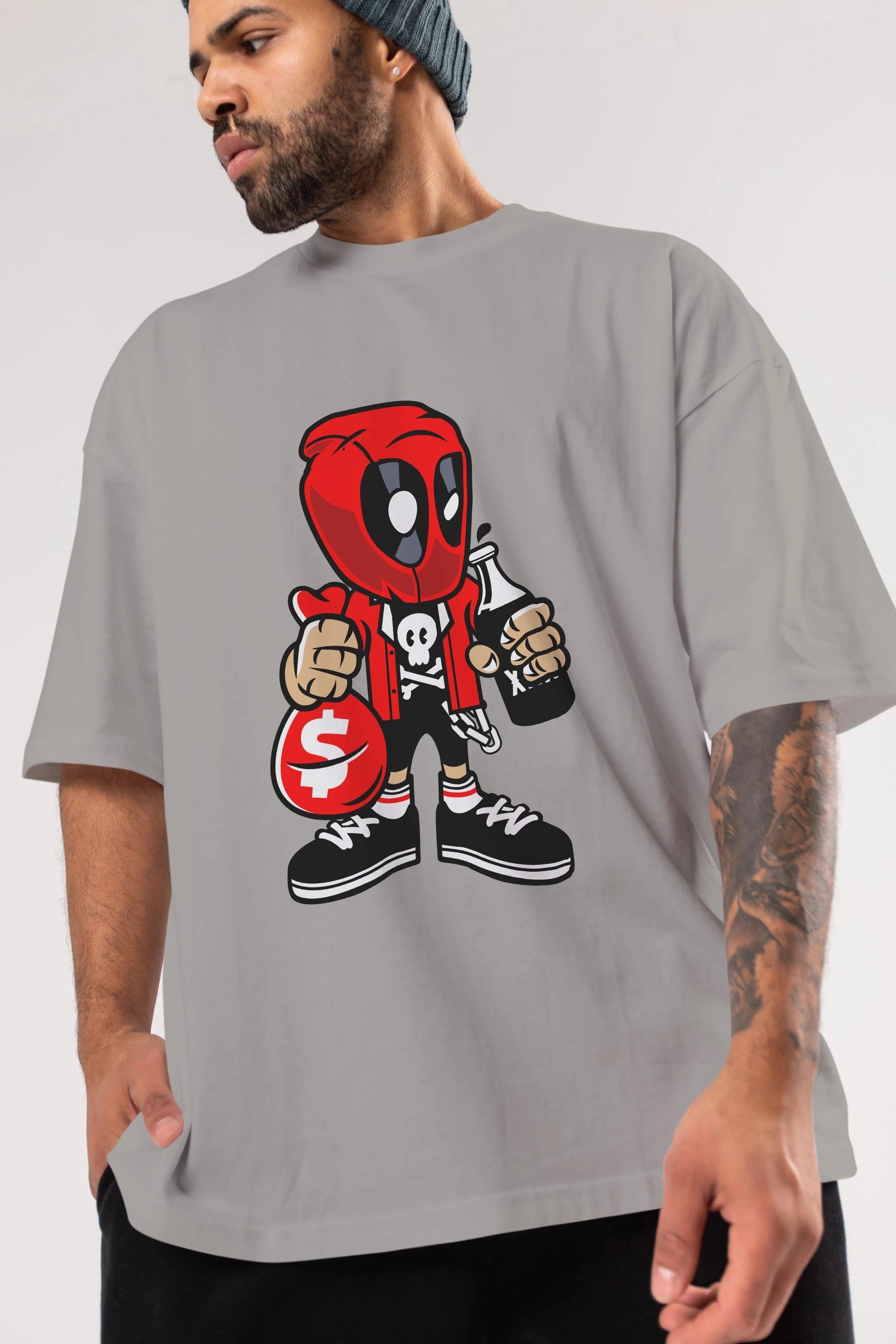 Deadpool (20) Ön Baskılı Oversize t-shirt Erkek Kadın Unisex %100 Pamuk Bisiklet Yaka tişort