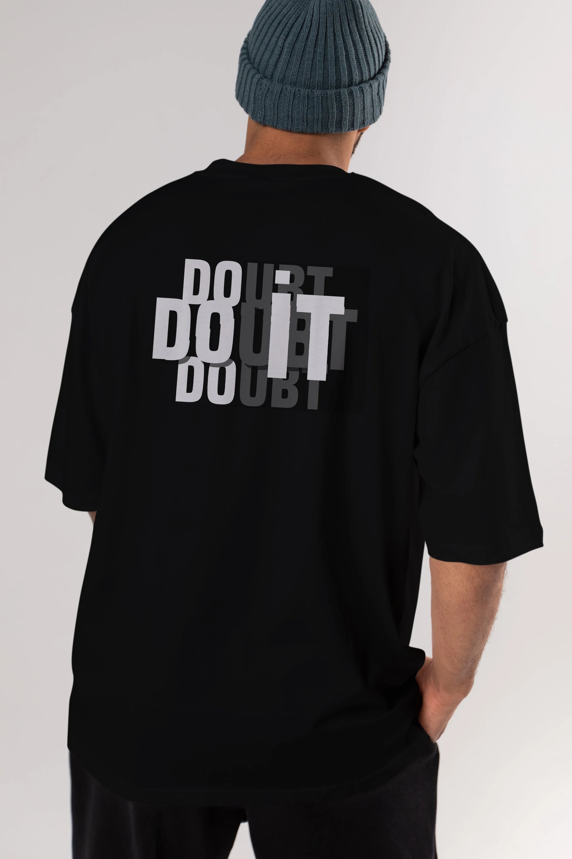 Do it Yazılı Arka Baskılı Oversize t-shirt Erkek Kadın Unisex