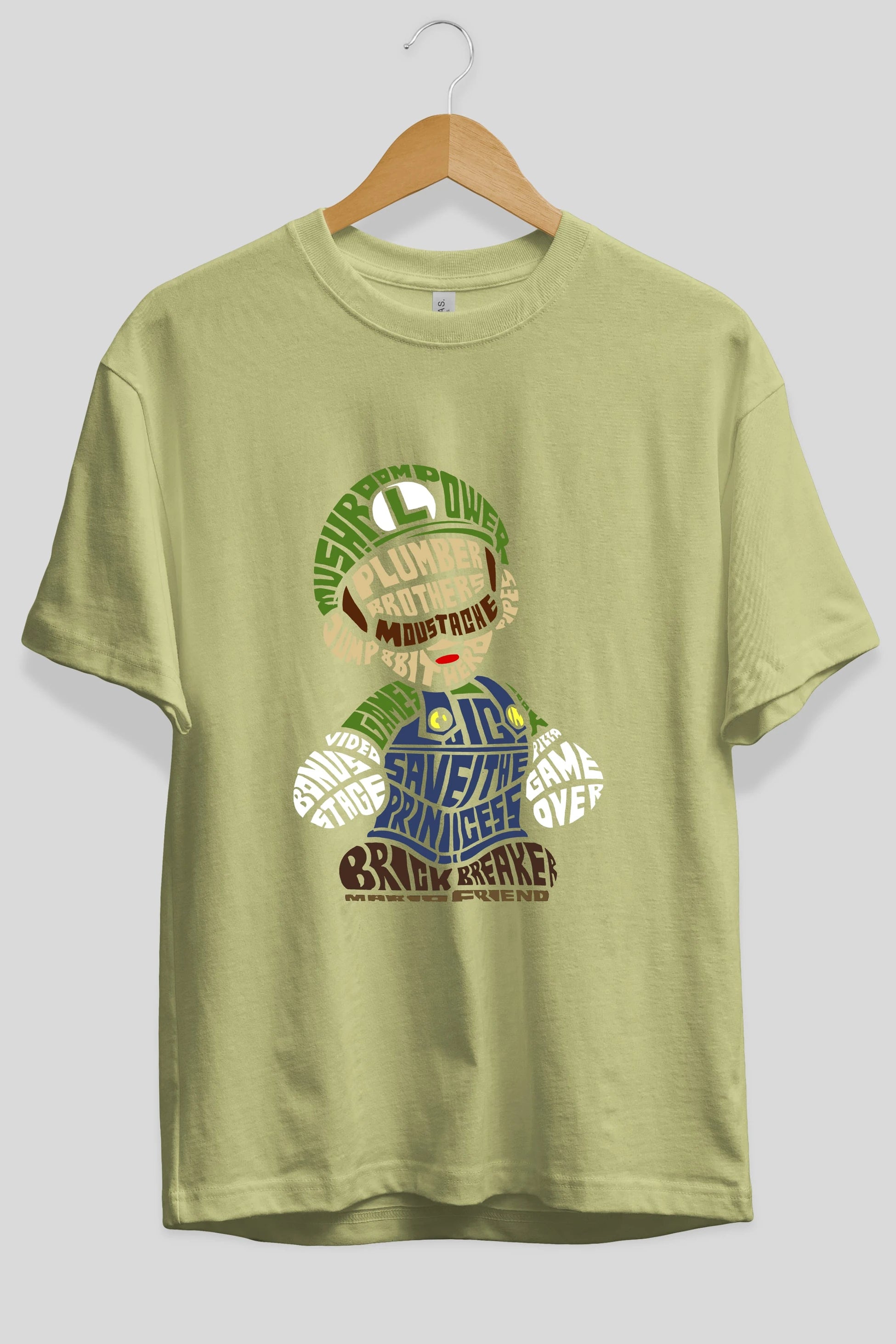 Plumber Brothers Ön Baskılı Oversize t-shirt %100 pamuk Erkek Kadın Unisex