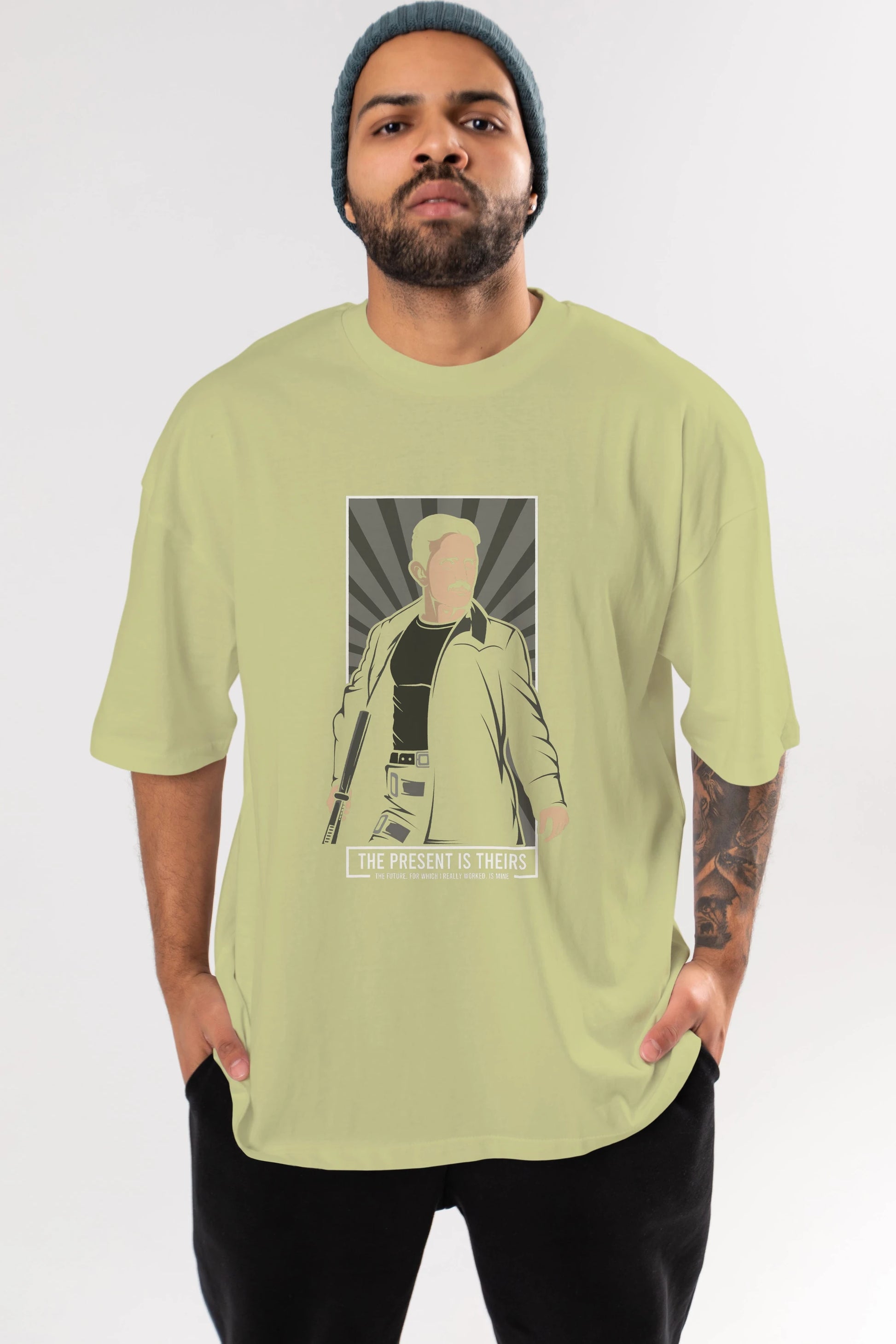 Tesla Matrix Ön Baskılı Oversize t-shirt Erkek Kadın Unisex %100 Pamuk tişort