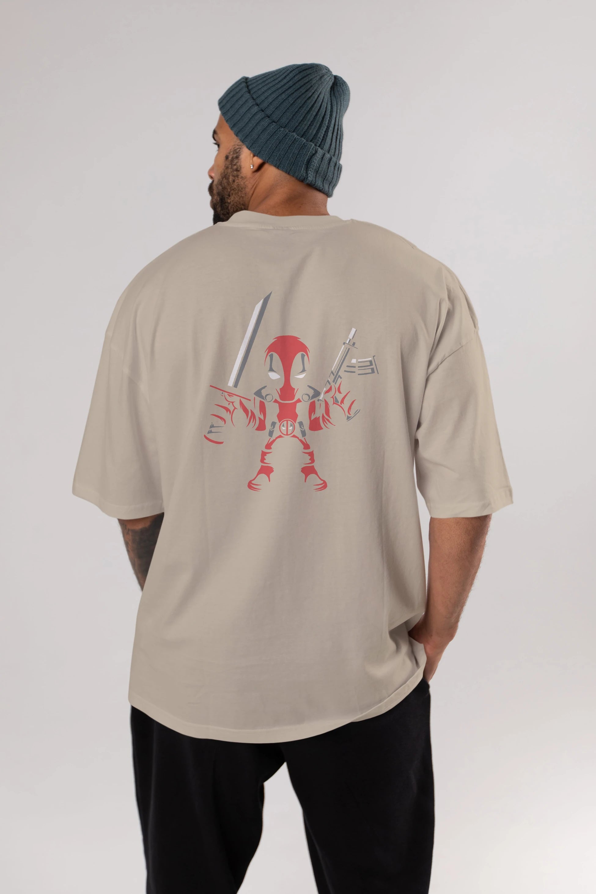 Deadpool (11) Arka Baskılı Oversize t-shirt Erkek Kadın Unisex %100 Pamuk Bisiklet Yaka tişort