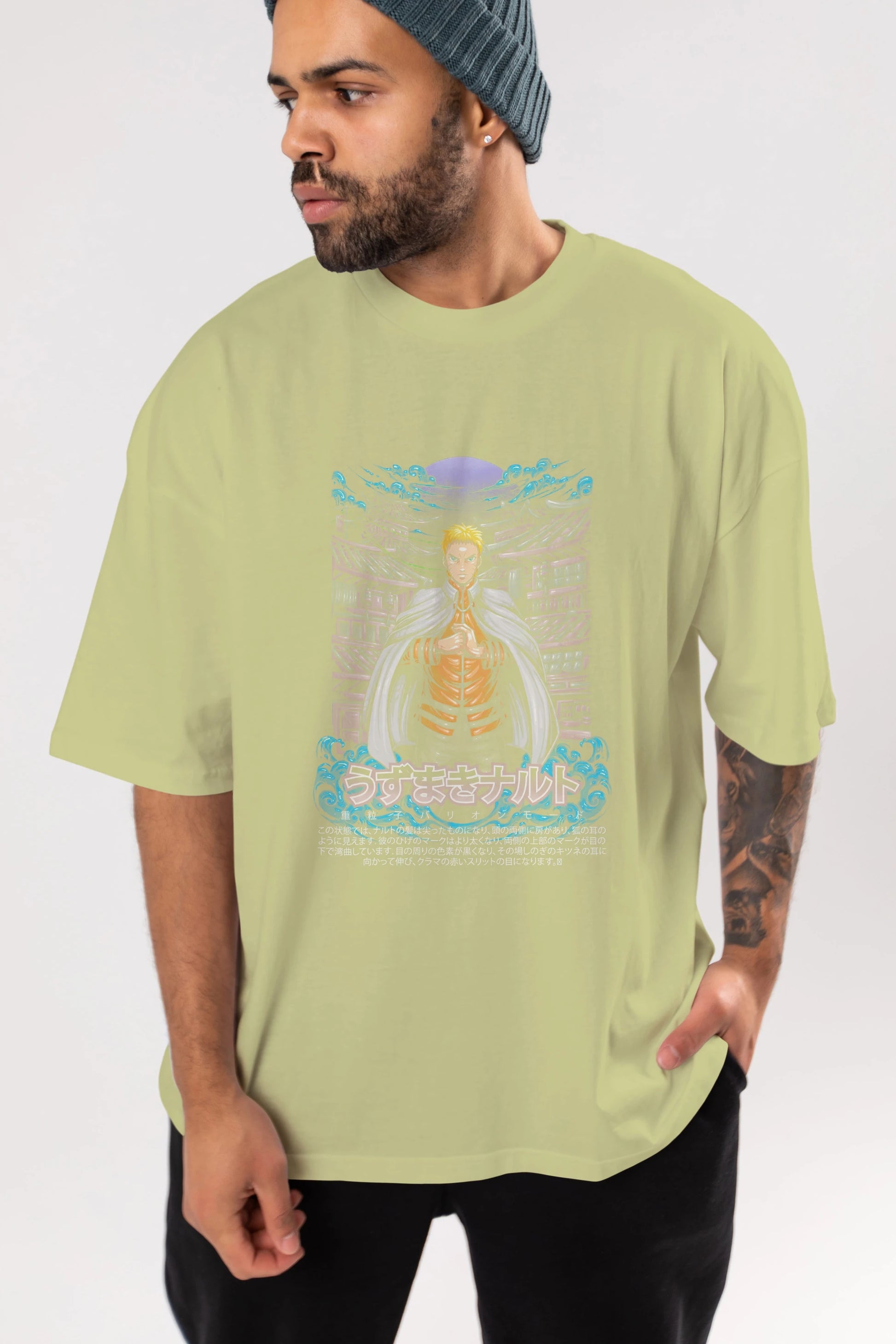 NARUTO (8) Anime Ön Baskılı Oversize t-shirt %100 pamuk Erkek Kadın Unisex