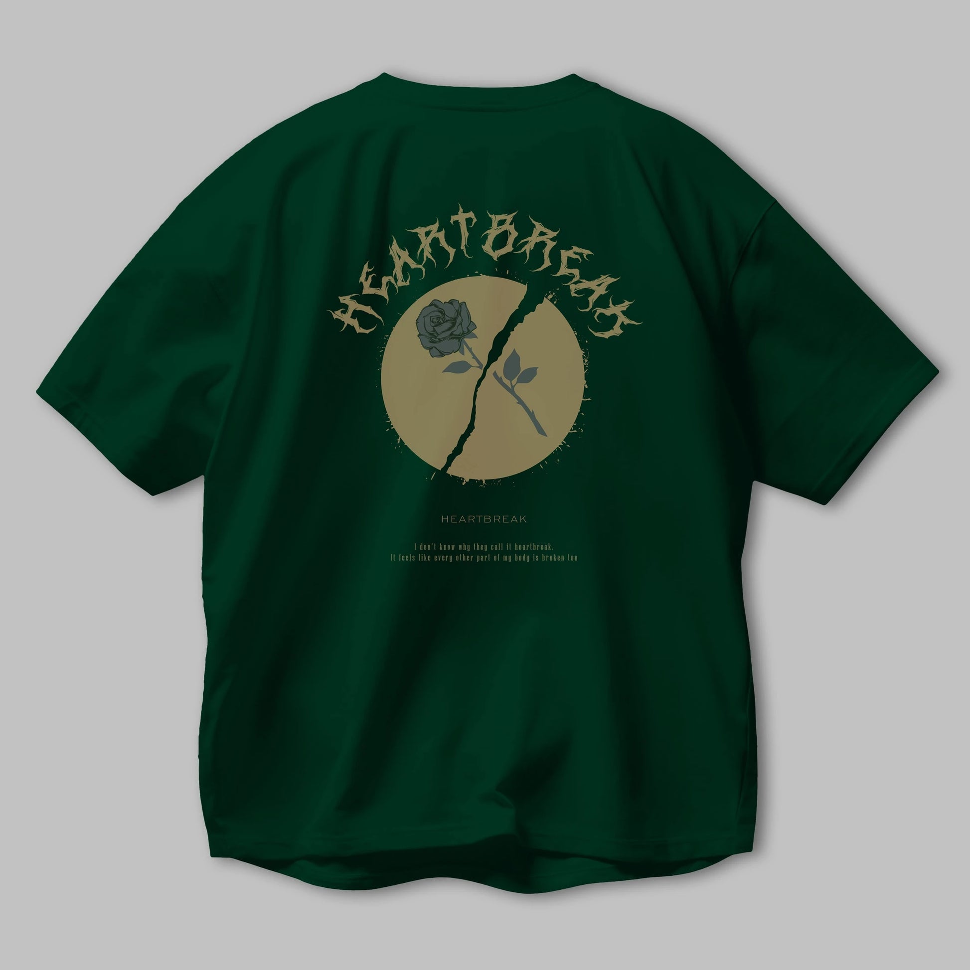 Heartbreak Arka Baskılı Oversize t-shirt Erkek Kadın Unisex