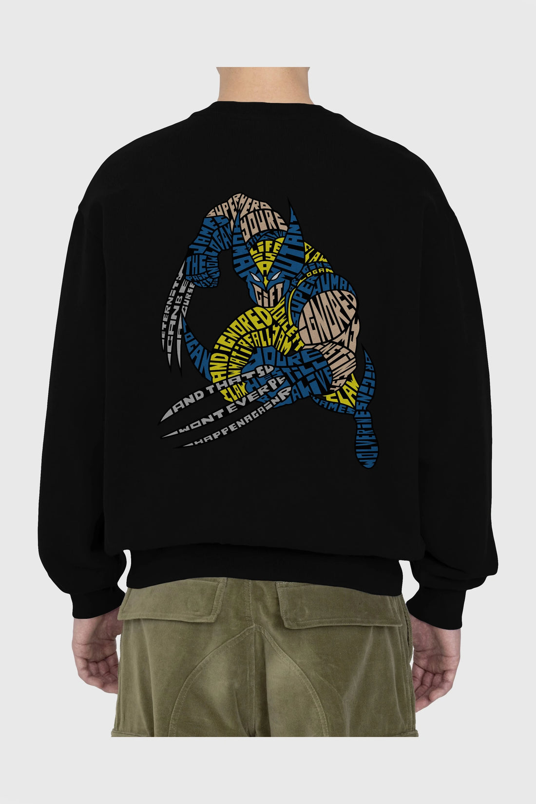 Logan Arka Baskılı Oversize Sweatshirt Erkek Kadın Unisex