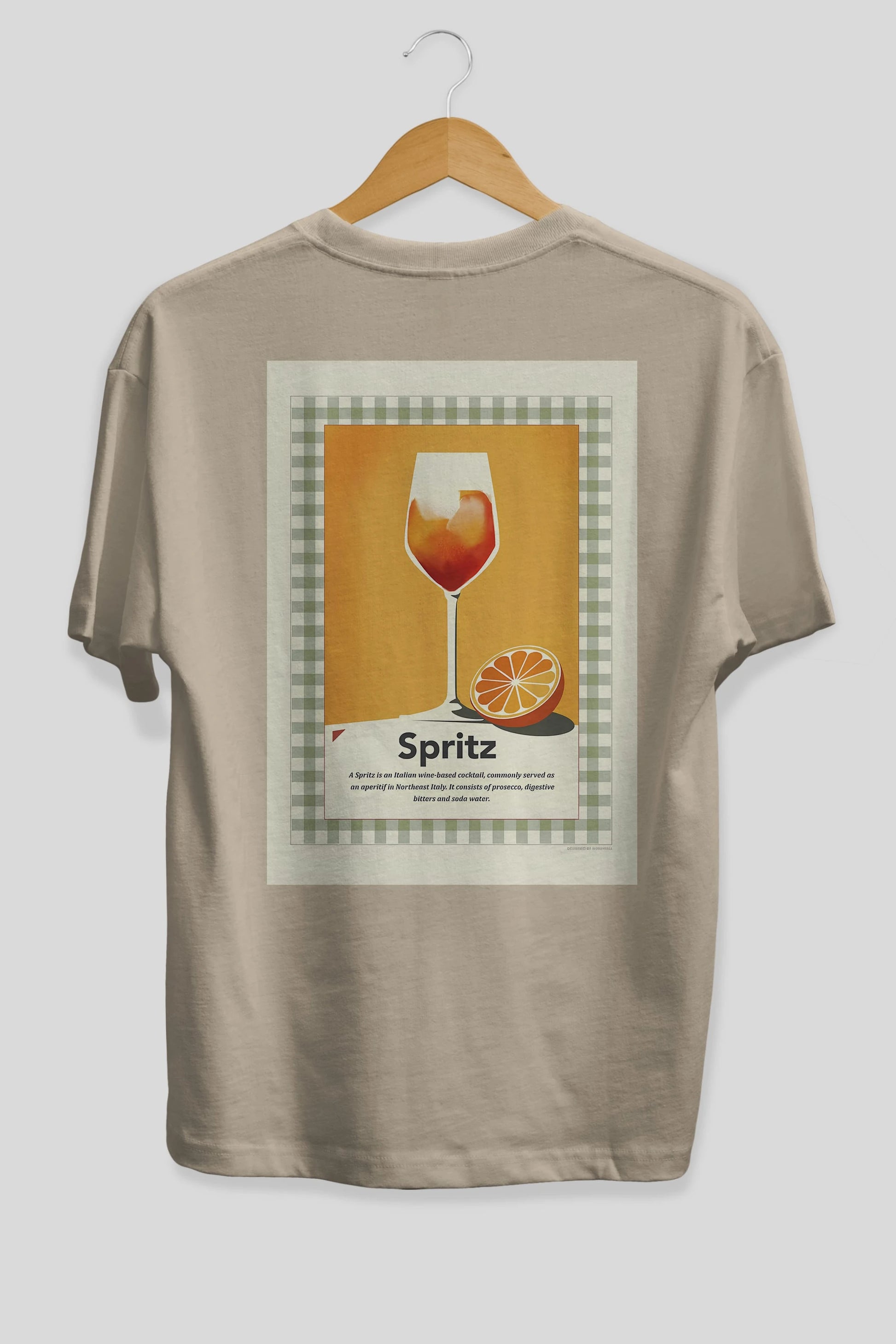 Aperol Spritz 5 Arka Baskılı Oversize t-shirt Erkek Kadın Unisex %100 Pamuk Bisiklet Yaka tişort