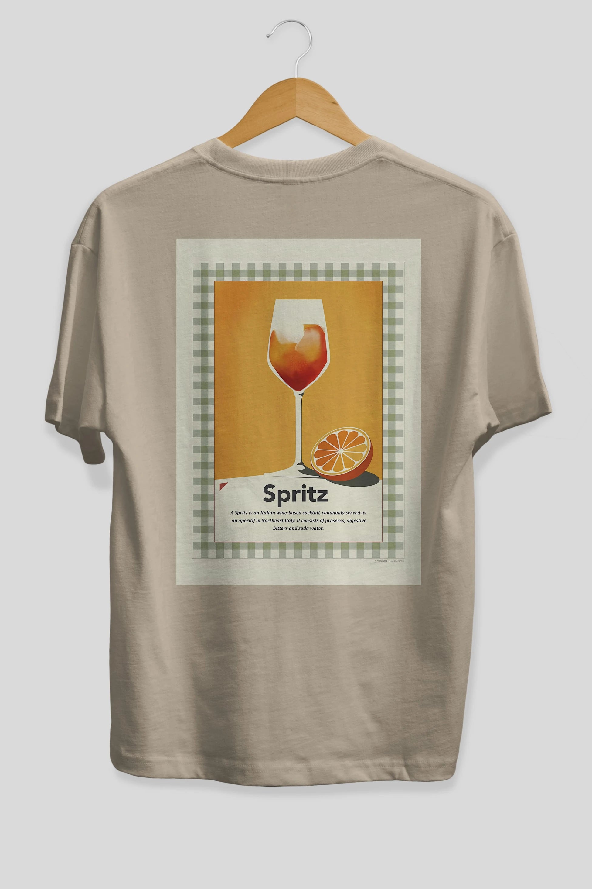 Aperol Spritz 5 Arka Baskılı Oversize t-shirt Erkek Kadın Unisex %100 Pamuk Bisiklet Yaka tişort