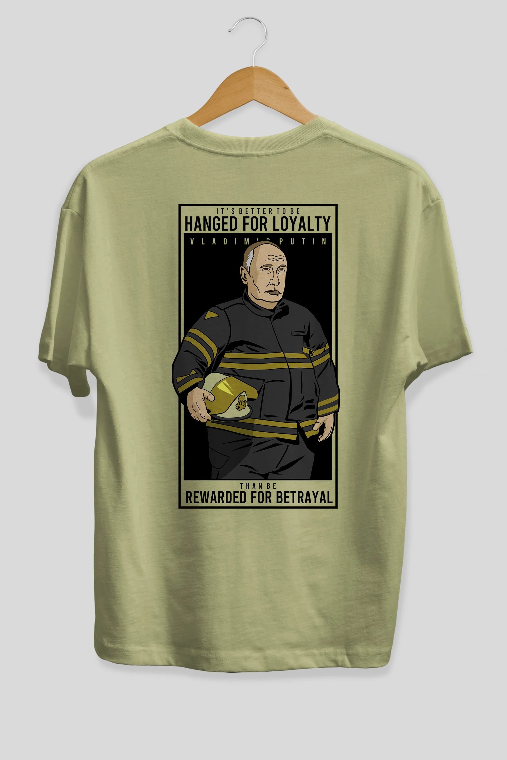 Putin Fireman Arka Baskılı Oversize t-shirt Erkek Kadın Unisex %100 Pamuk tişort