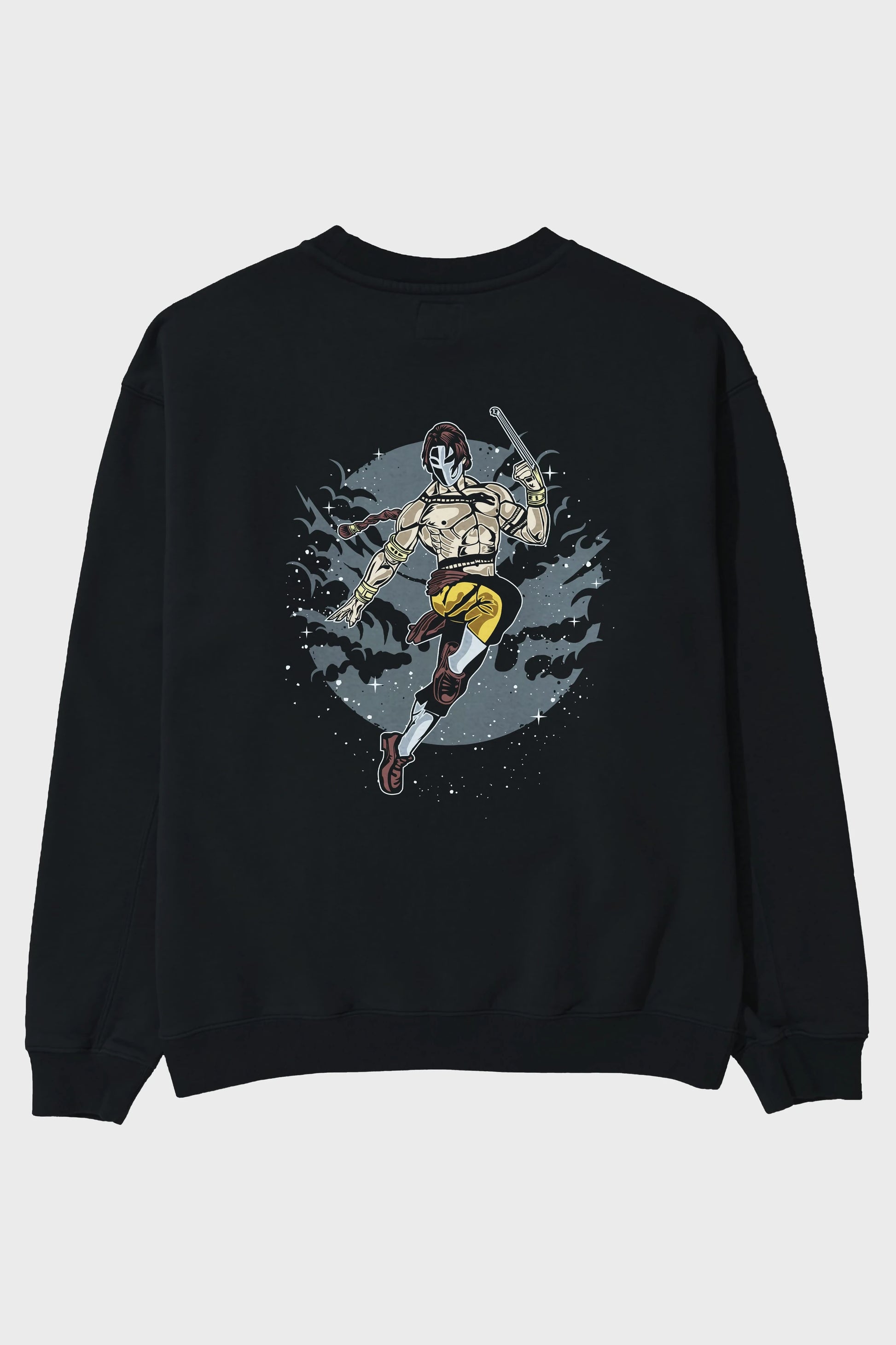 Vega Arka Baskılı Oversize Sweatshirt Erkek Kadın Unisex