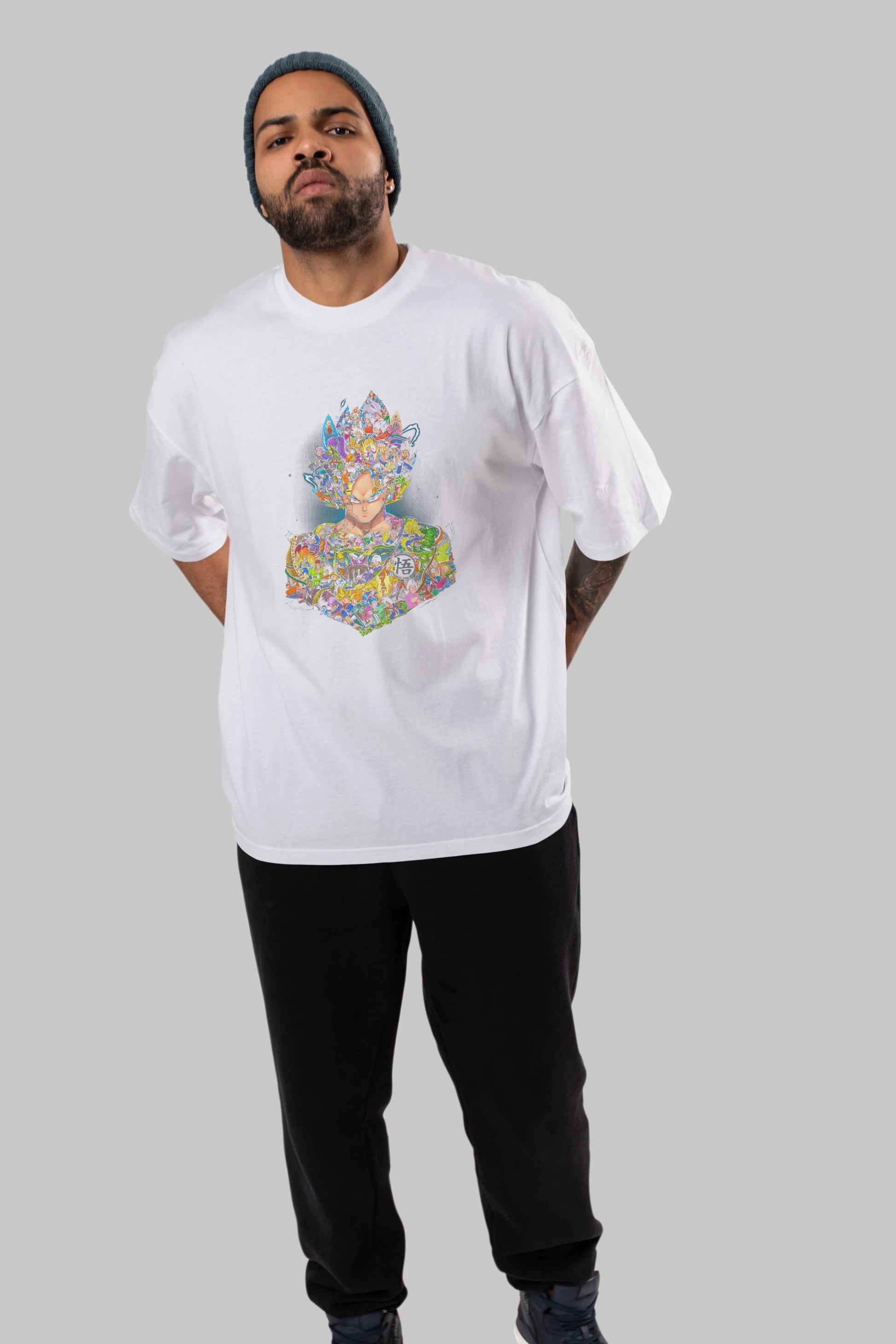 DRAGON BALL ART Anime Ön Baskılı Oversize t-shirt %100 pamuk Erkek Kadın Unisex
