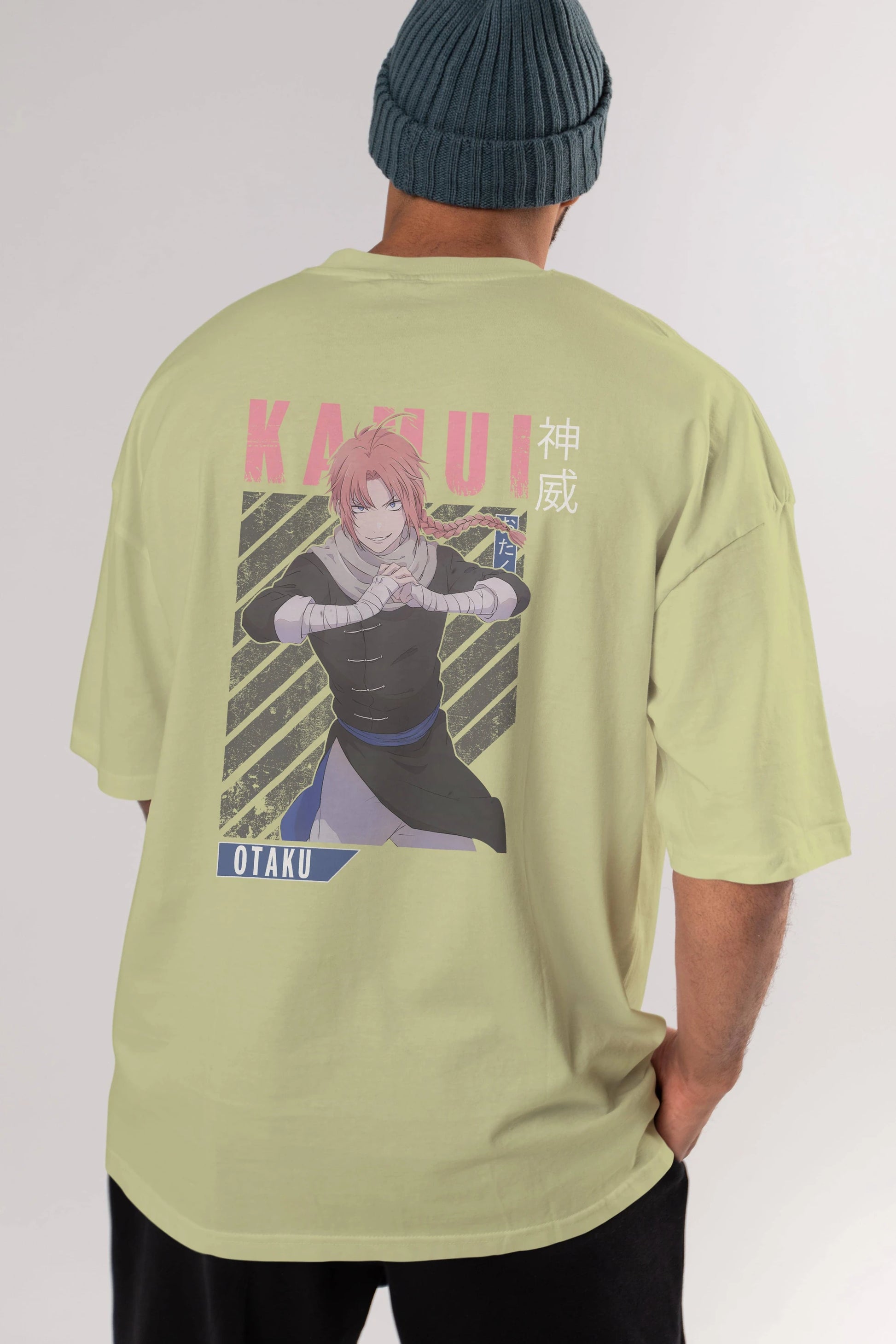 Kamui GINTAMA Anime Arka Baskılı Oversize t-shirt Erkek Kadın Unisex