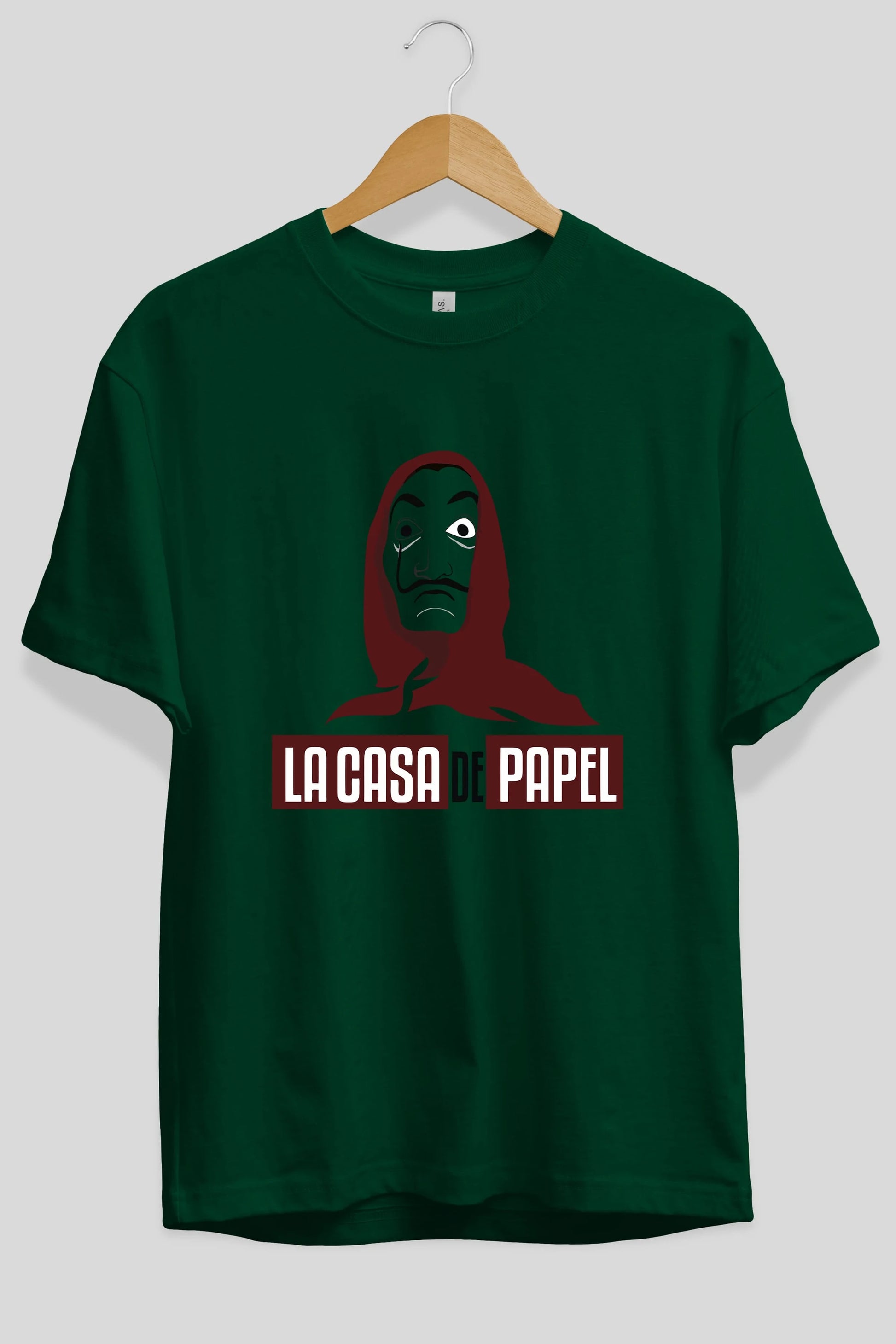 La Casa De Papel (1) Ön Baskılı Oversize t-shirt Erkek Kadın Unisex %100 Pamuk Bisiklet Yaka tişort